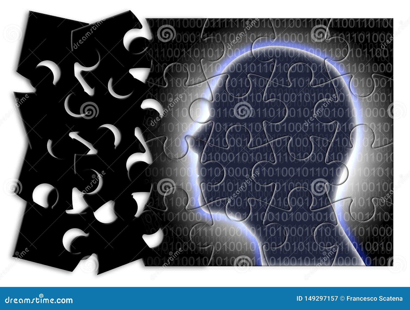 Futurustic Artificial Intelligence Concept Image in Jigsaw Puzzle