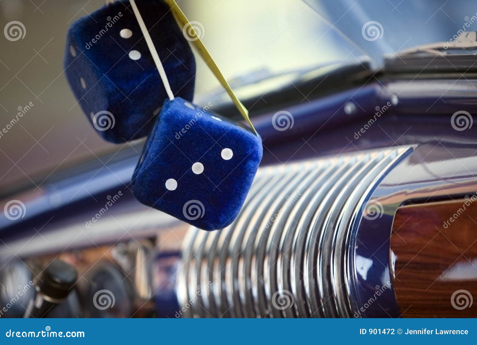 Blue fuzzy 2024 dice for car