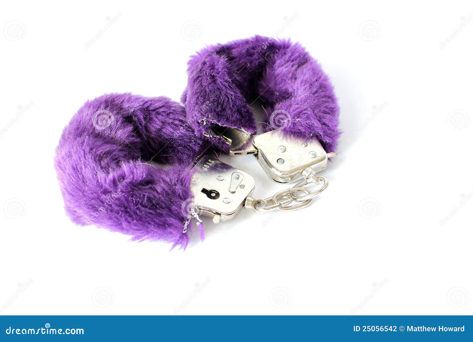 Fuzzy Hand Cuffs stock photo. Image of pleasure, woman 25056542