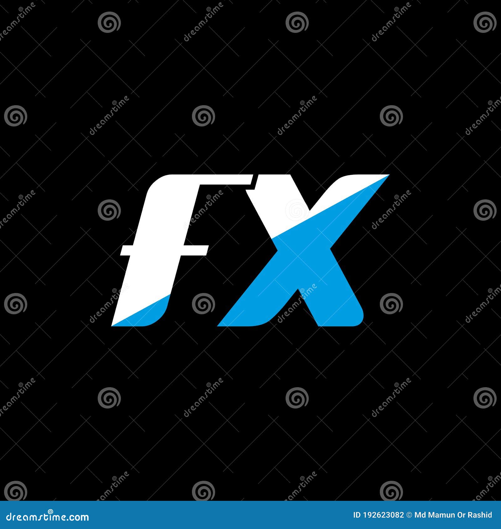 FX Letter Logo Design on Black Background. FX Creative Initials Letter Logo  Concept. Fx Icon Design Stock Vector - Illustration of graphic, icon:  192623082