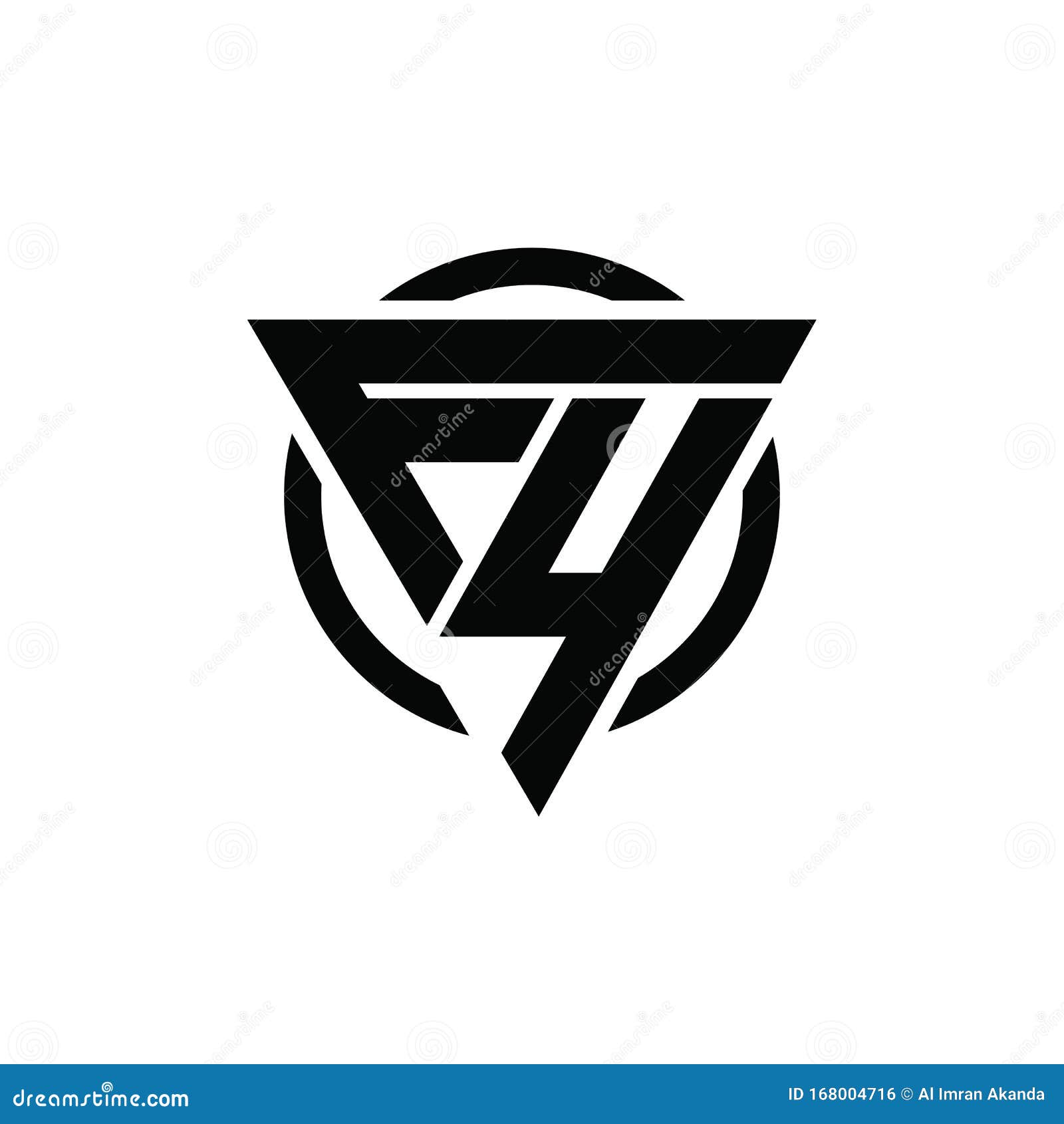 Fy Yf Treanagle Circle Logo Design Concept For Foretagets Identitet F4 4f Triangle Logo Vektor Illustrationer Illustration Av Modernt Stilsort