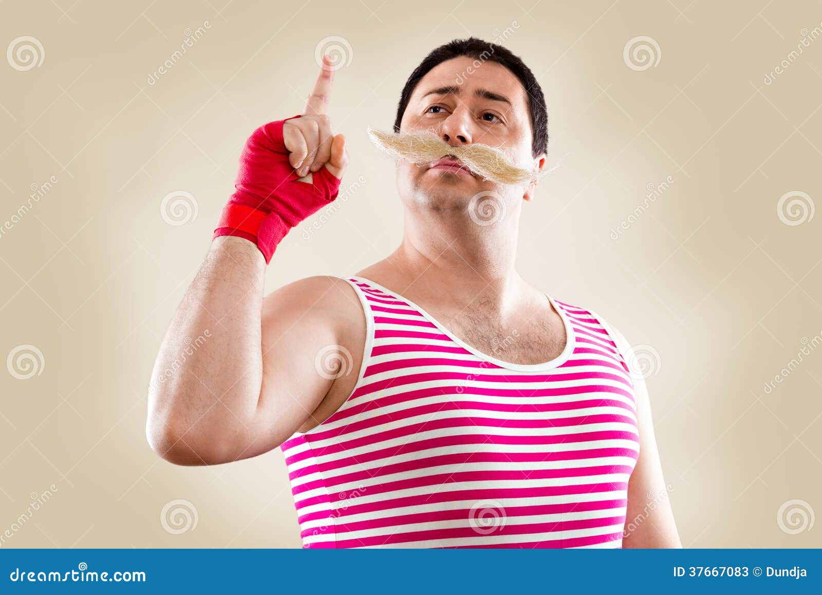 Fynny boxer posing stock image. Image of shirt, finger 37667083