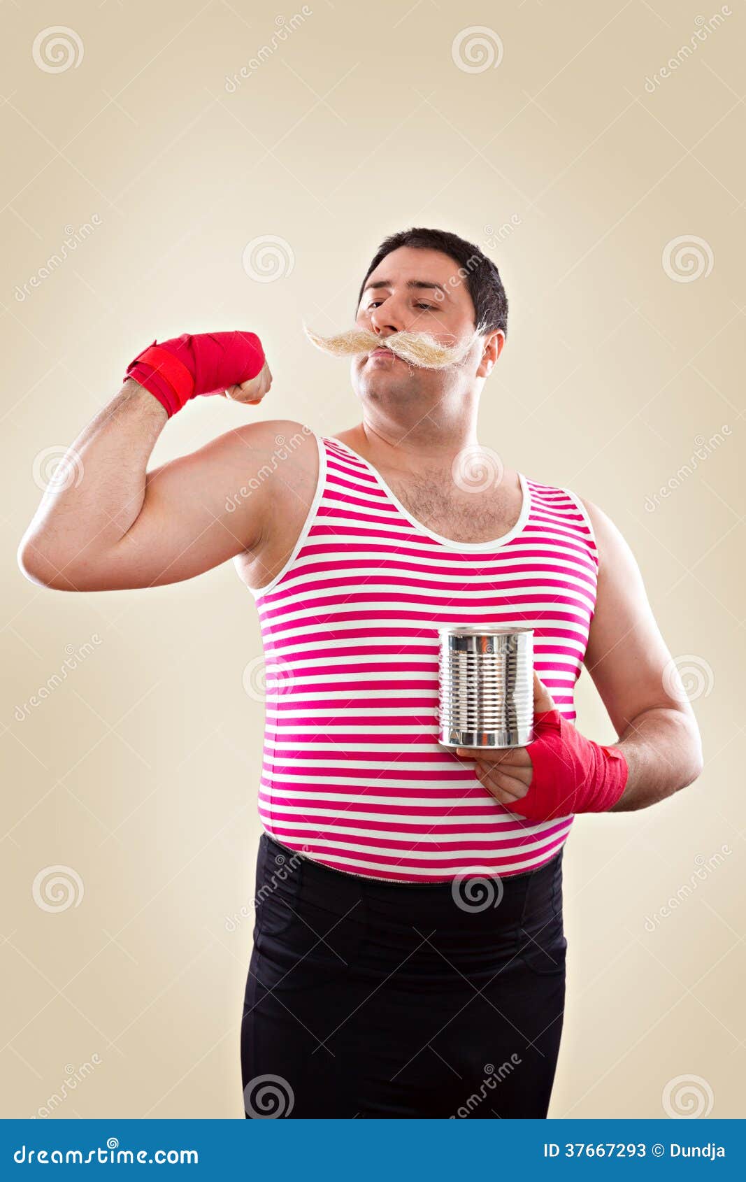 Fynny boxer posing stock image. Image of happy, mustache 37667293