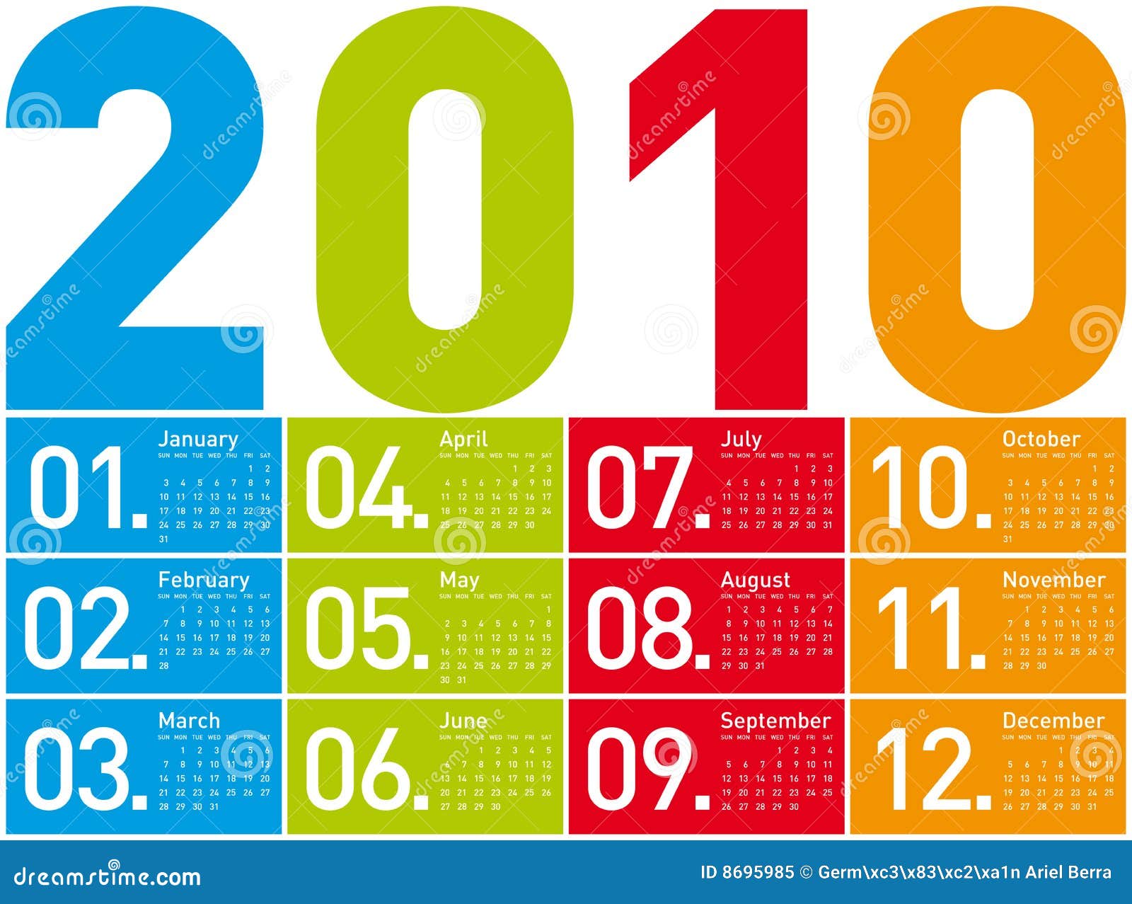 Färgrik kalender 2010