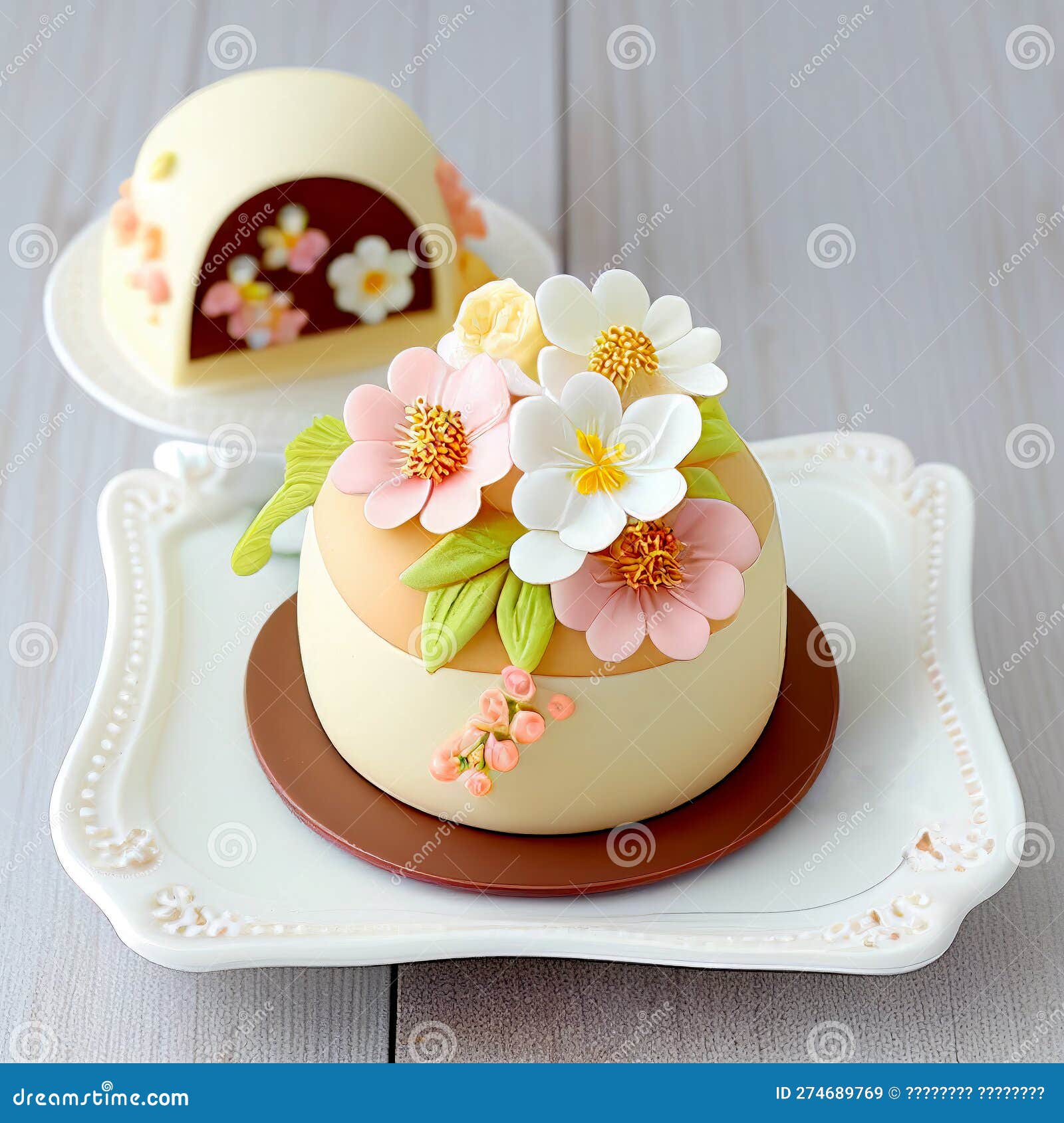 Gâteau Au Bento Appétissant. Mini-gâteaux Coréens à La Décoration