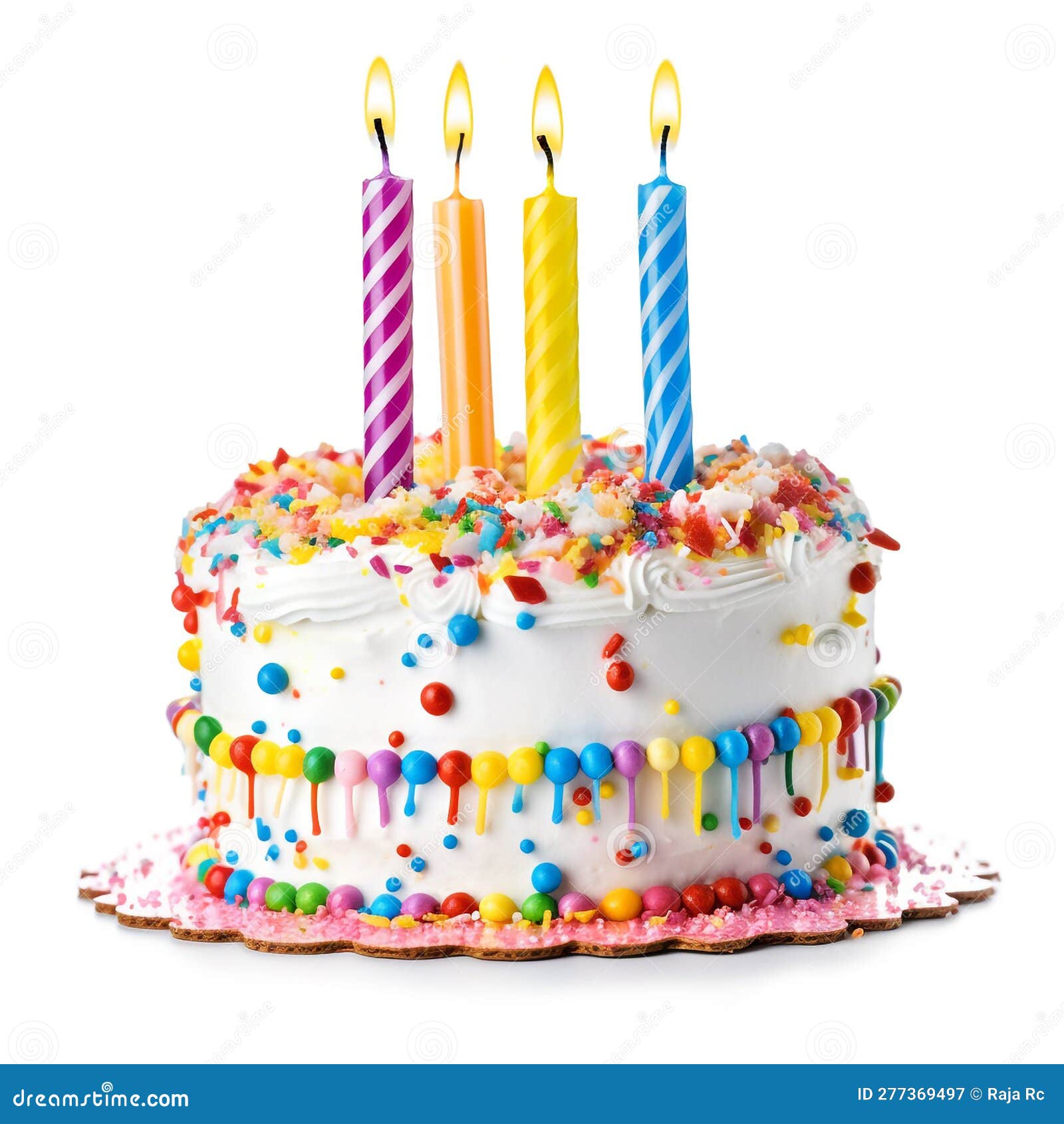 Gâteau D'anniversaire Avec Des Bougies