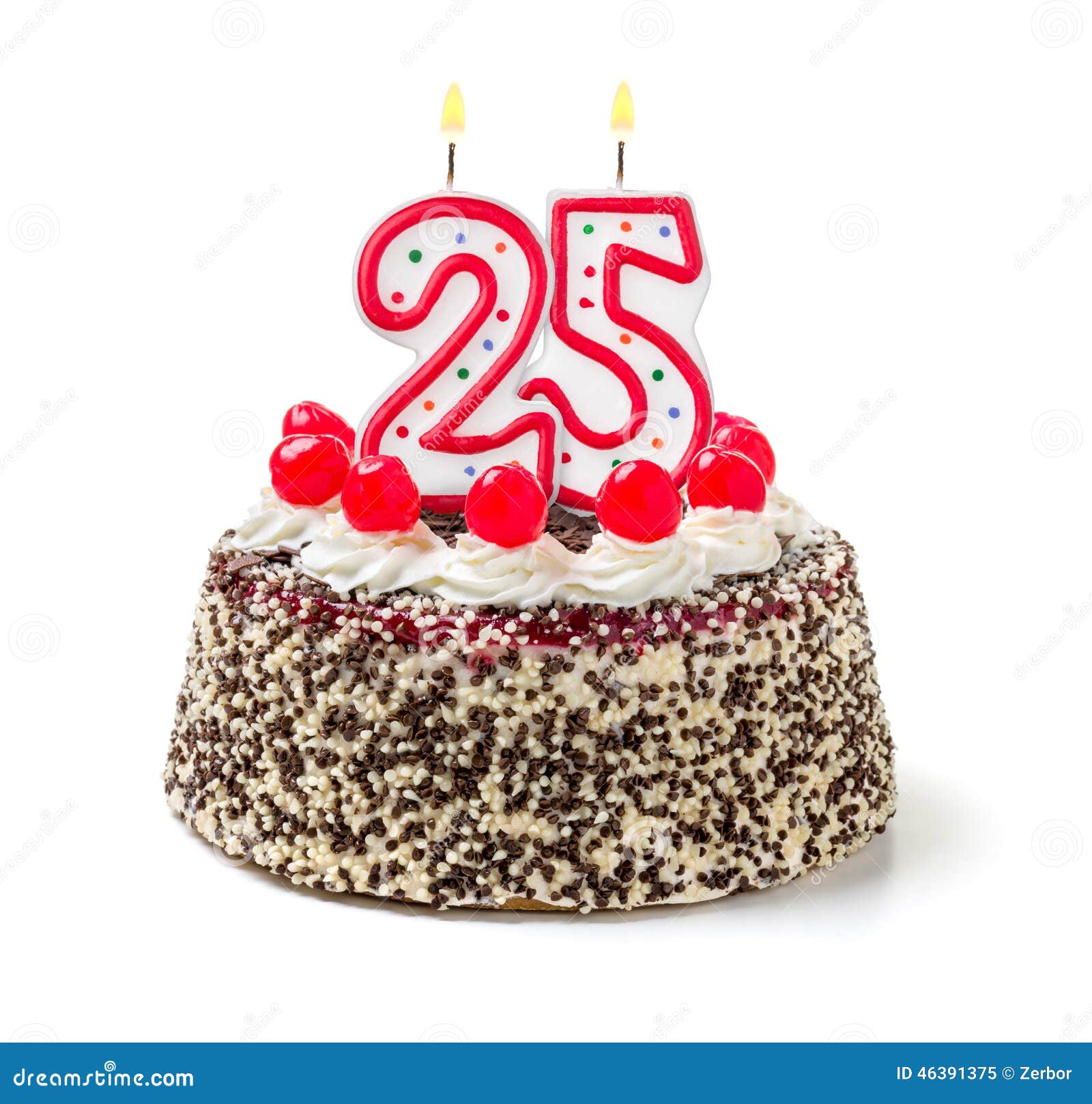 Bougies de gâteau d'anniversaire - 25 ans