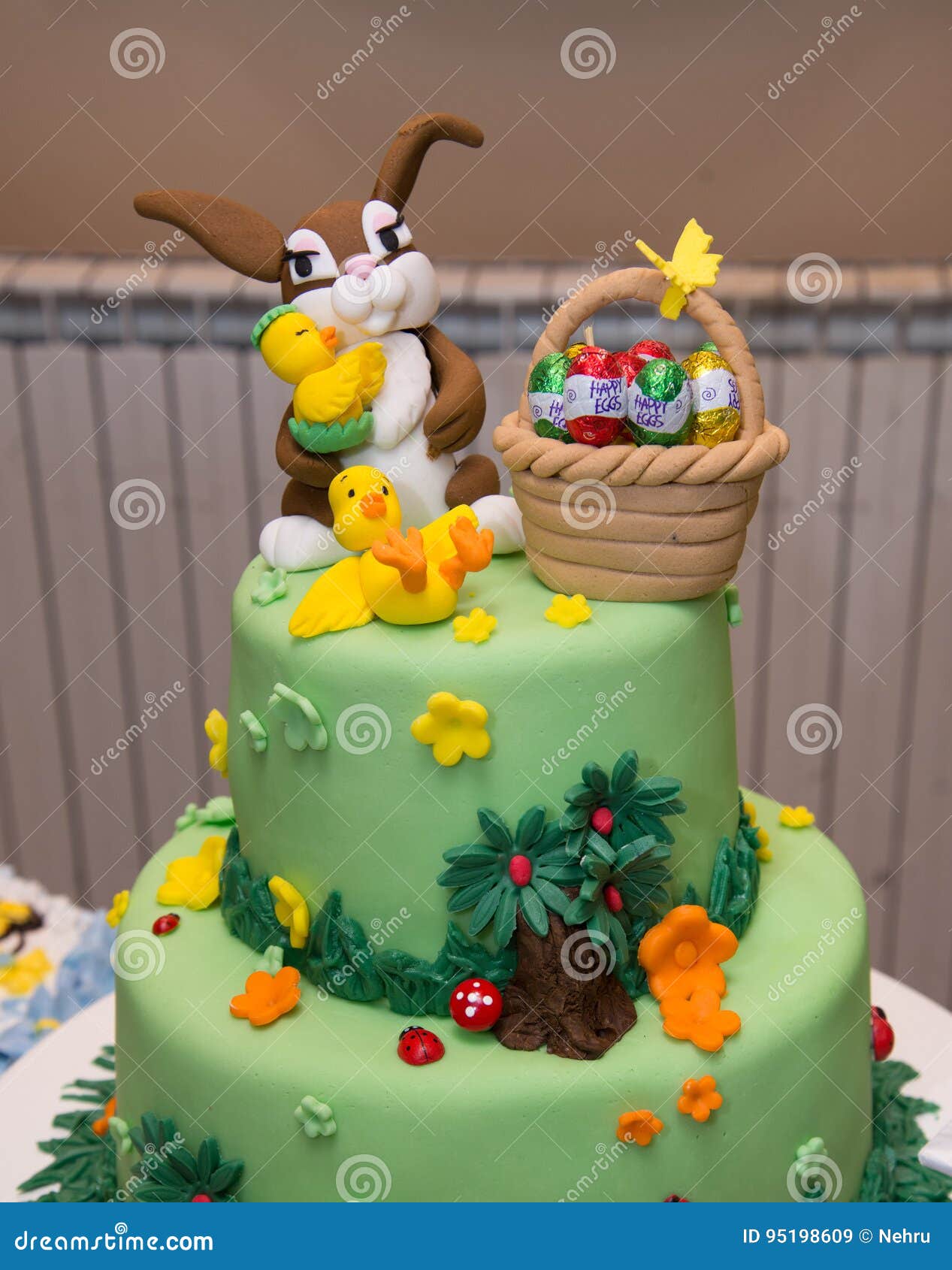 Gâteau D'anniversaire De Bébé Garçon, Image D'a Image stock