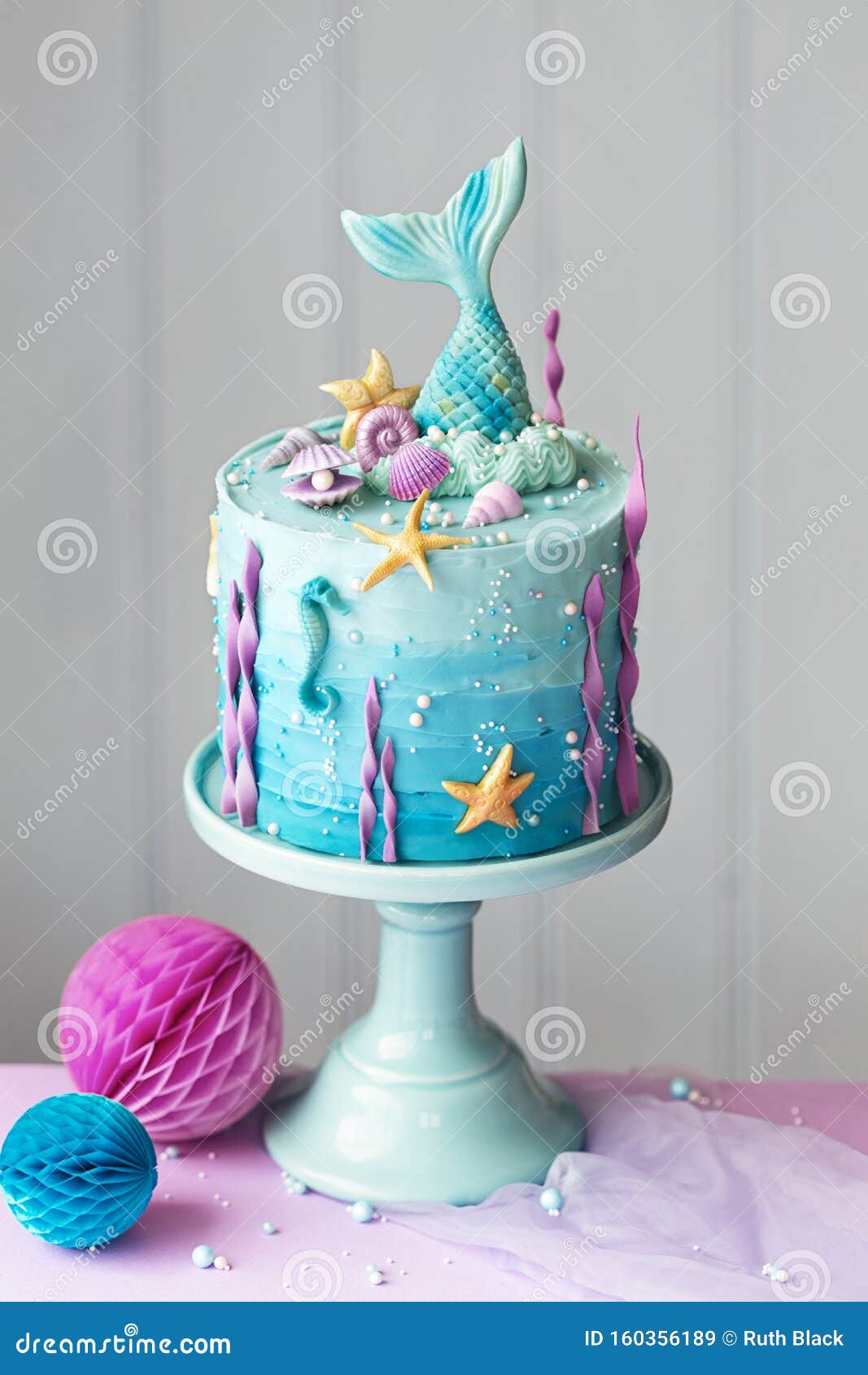 Cake design Gâteau d'anniversaire Sirène