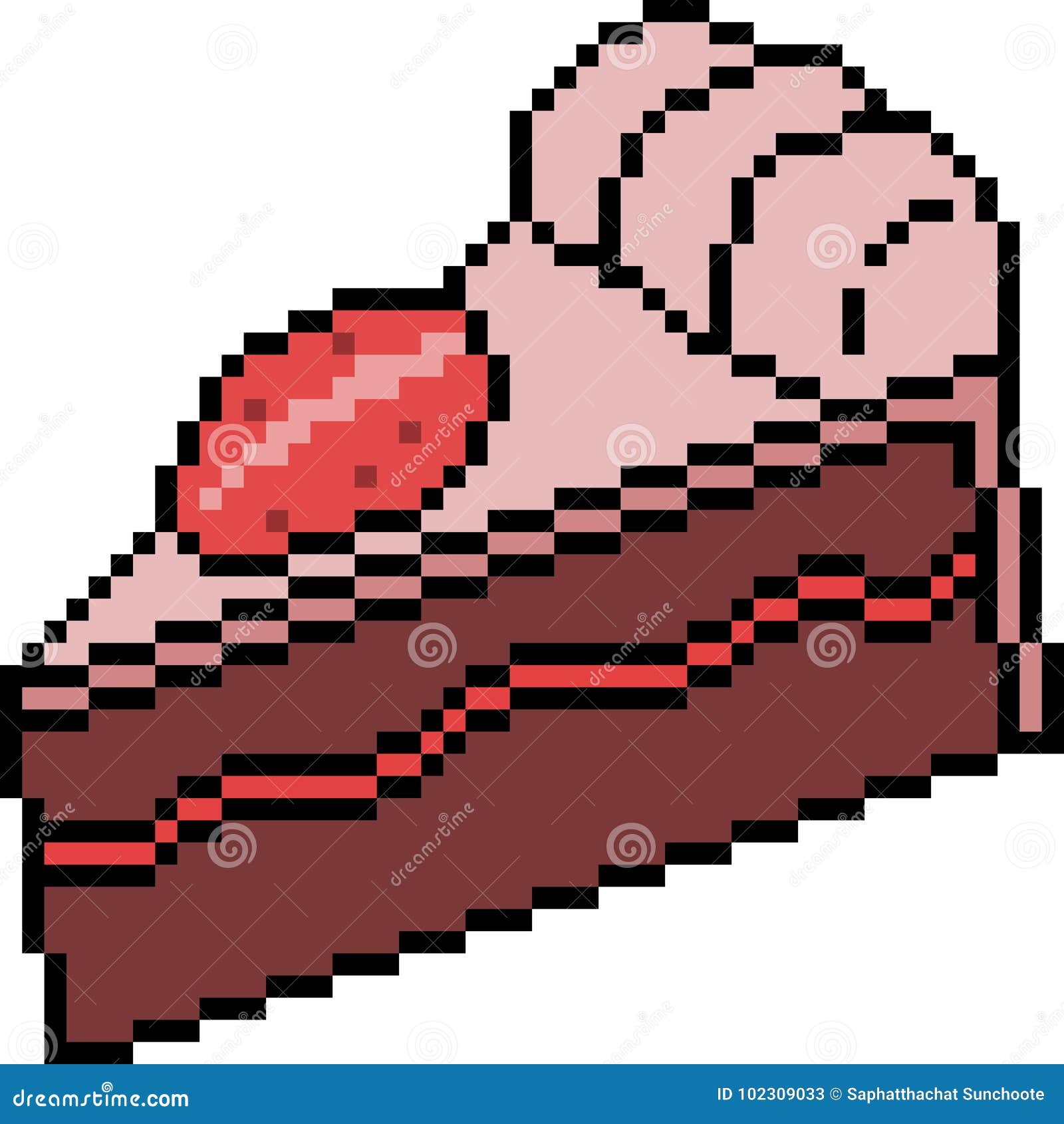 Gâteau Dart De Pixel De Vecteur Illustration De Vecteur