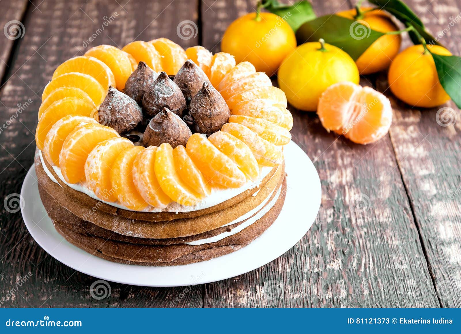 Gateau D Hiver Avec La Mandarine Image Stock Image Du Detail Mandarines