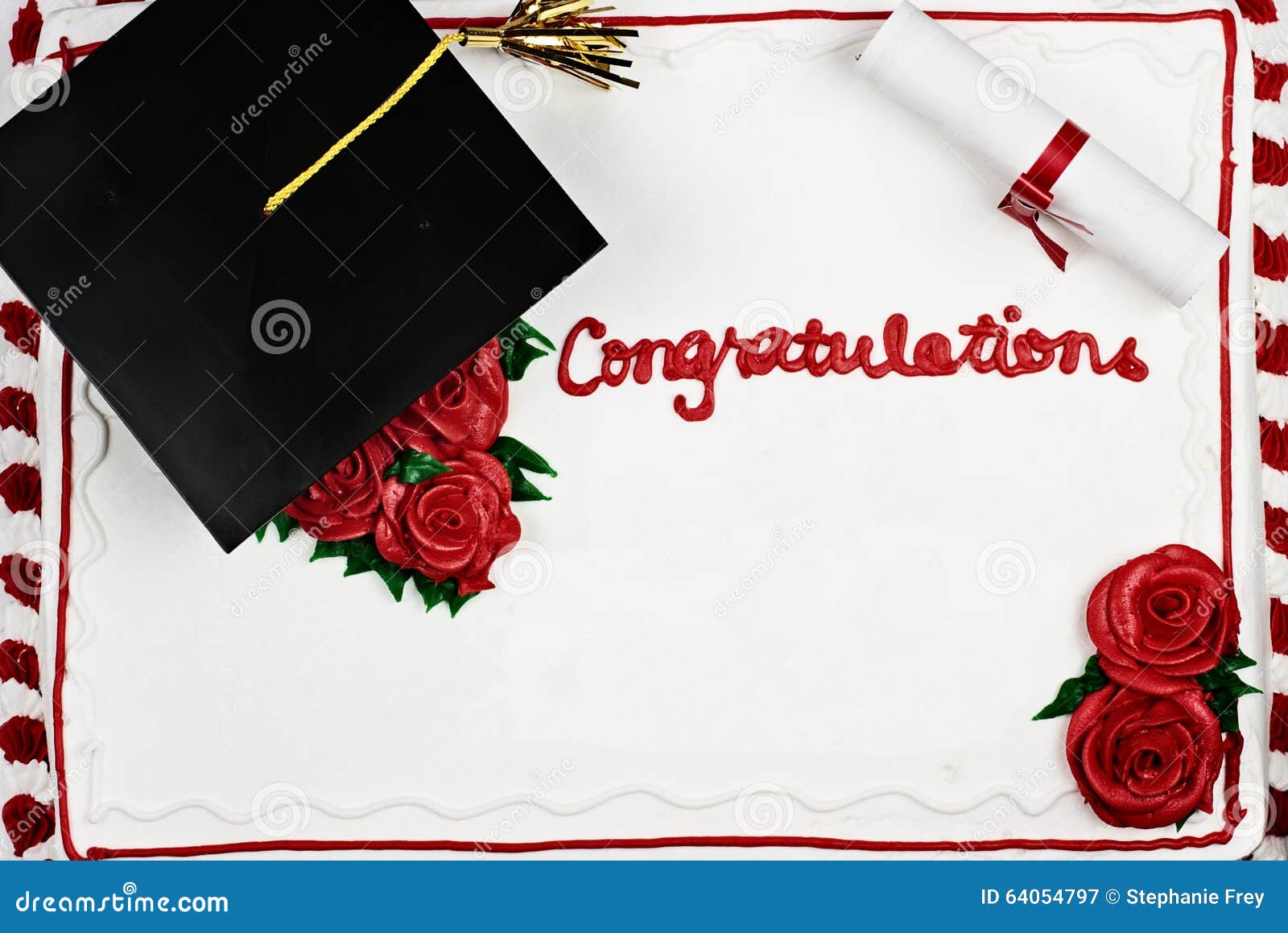 Gateau D Obtention Du Diplome Image Stock Image Du Image Capuchons