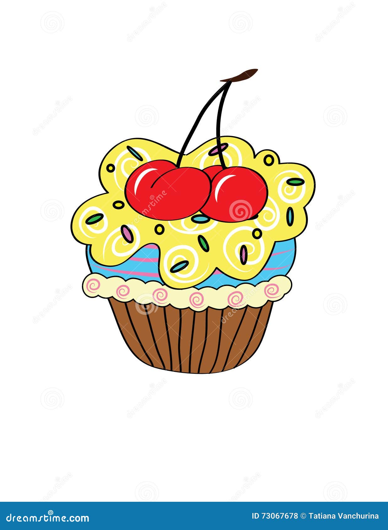 Gateau De Dessin Anime Simple Illustration De Vecteur Illustration Du Regal Papier