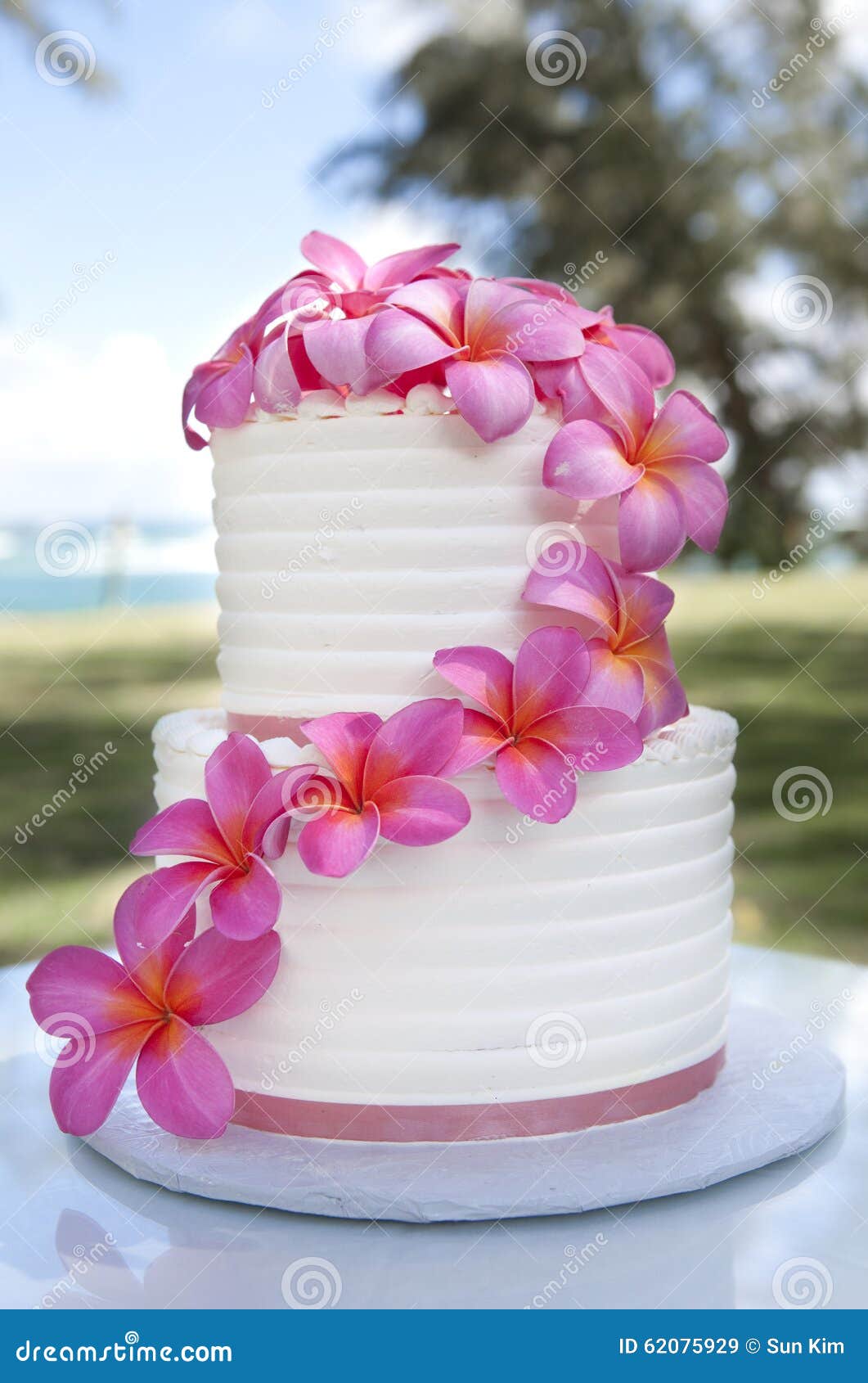 Gateau De Fleur D Hawai Image Stock Image Du Mariage