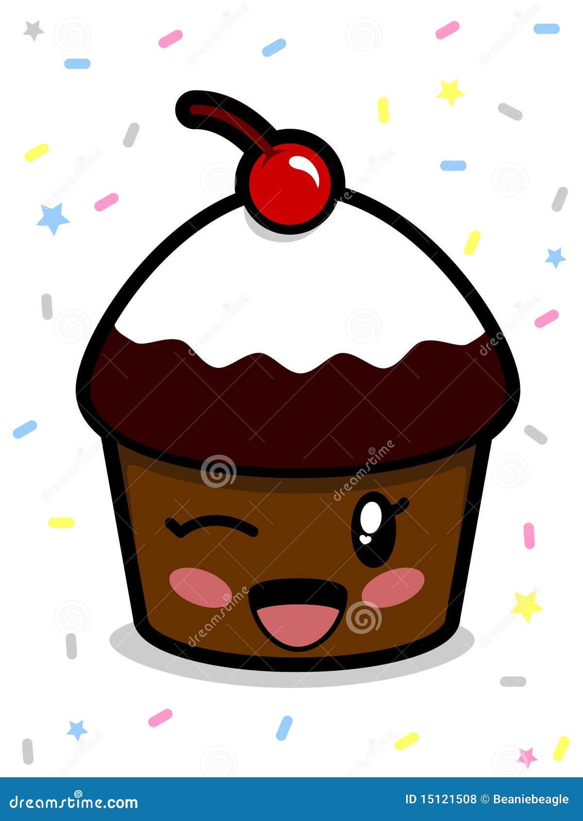 Gateau Mignon De Chocolat Illustration De Vecteur Illustration Du Conception