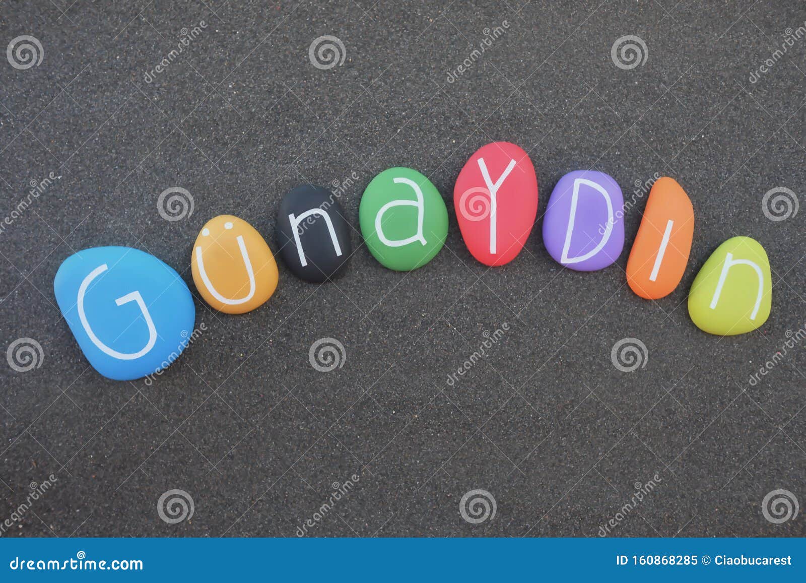 Günayd?n, Bom Dia Em Língua Turca Composta Por Letras Multicoloridas De Pedra Sobre Areia Vulcânica Negra Imagem de Stock - Imagem de creativo, conceito: 160868285 Günayd?n, Bom Dia Em Língua Turca Composta Por Letras Multicoloridas De Pedra Sobre Areia Vulcânica Negra Imagem de Stock - Imagem de creativo, conceito: 160868285