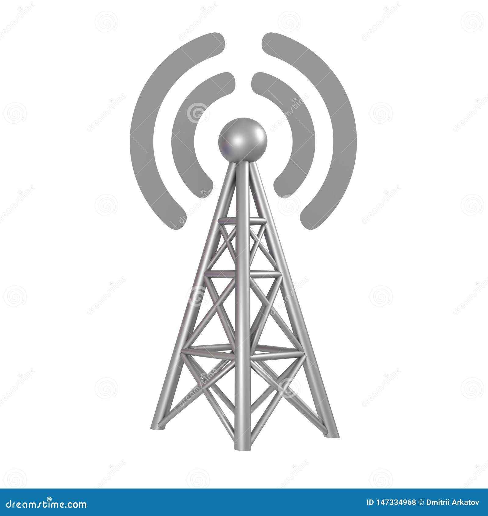 5g,4g,3g base transceiver station wi-fi on  white background. 3d rendering