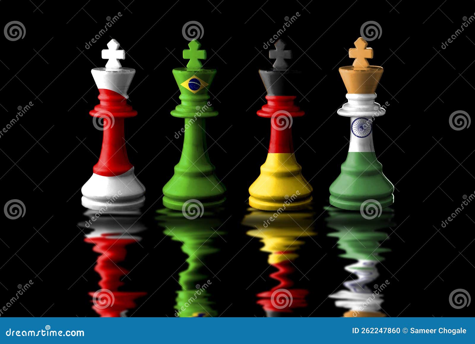 Black chess king background 3d illustration. Stock Photo by