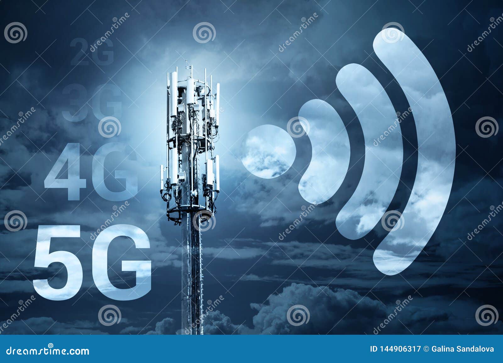 5g fast speed wireless internet connection communication mobile technology concept