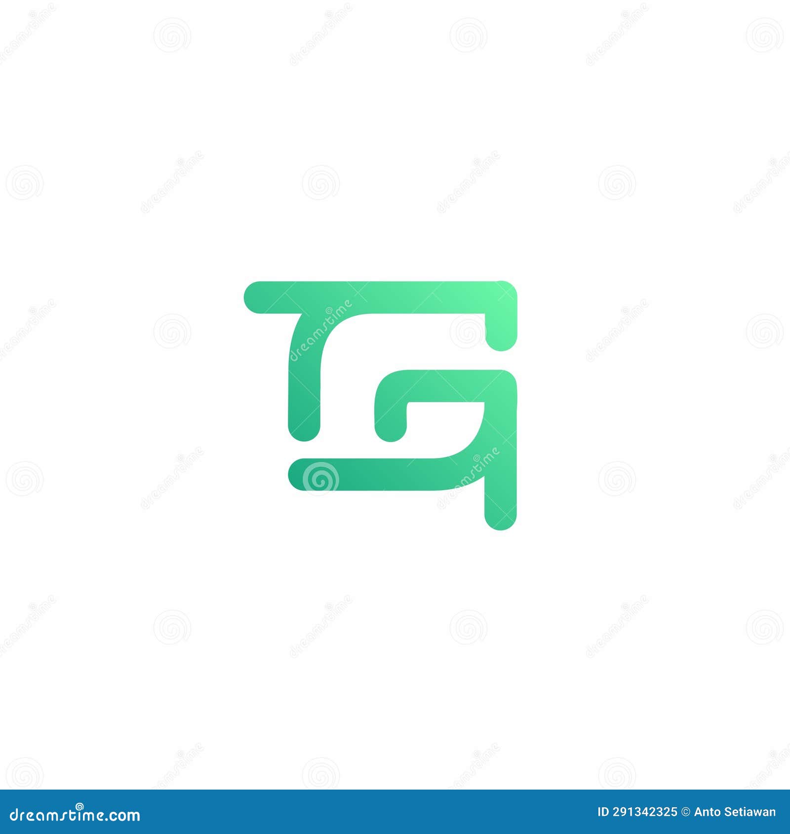 G Green Logo Design. Letter G Simple Design Stock Illustration