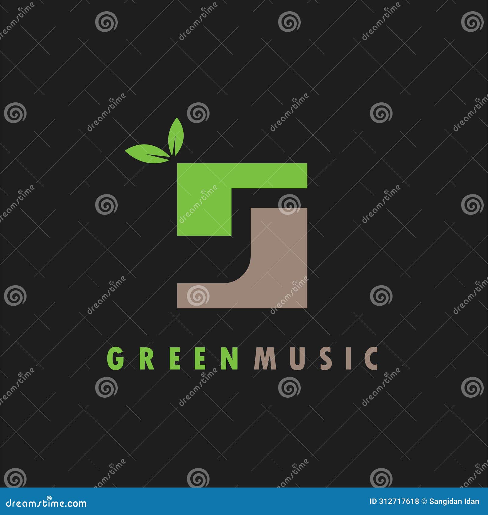 g letter quaver music note icon  concept  template