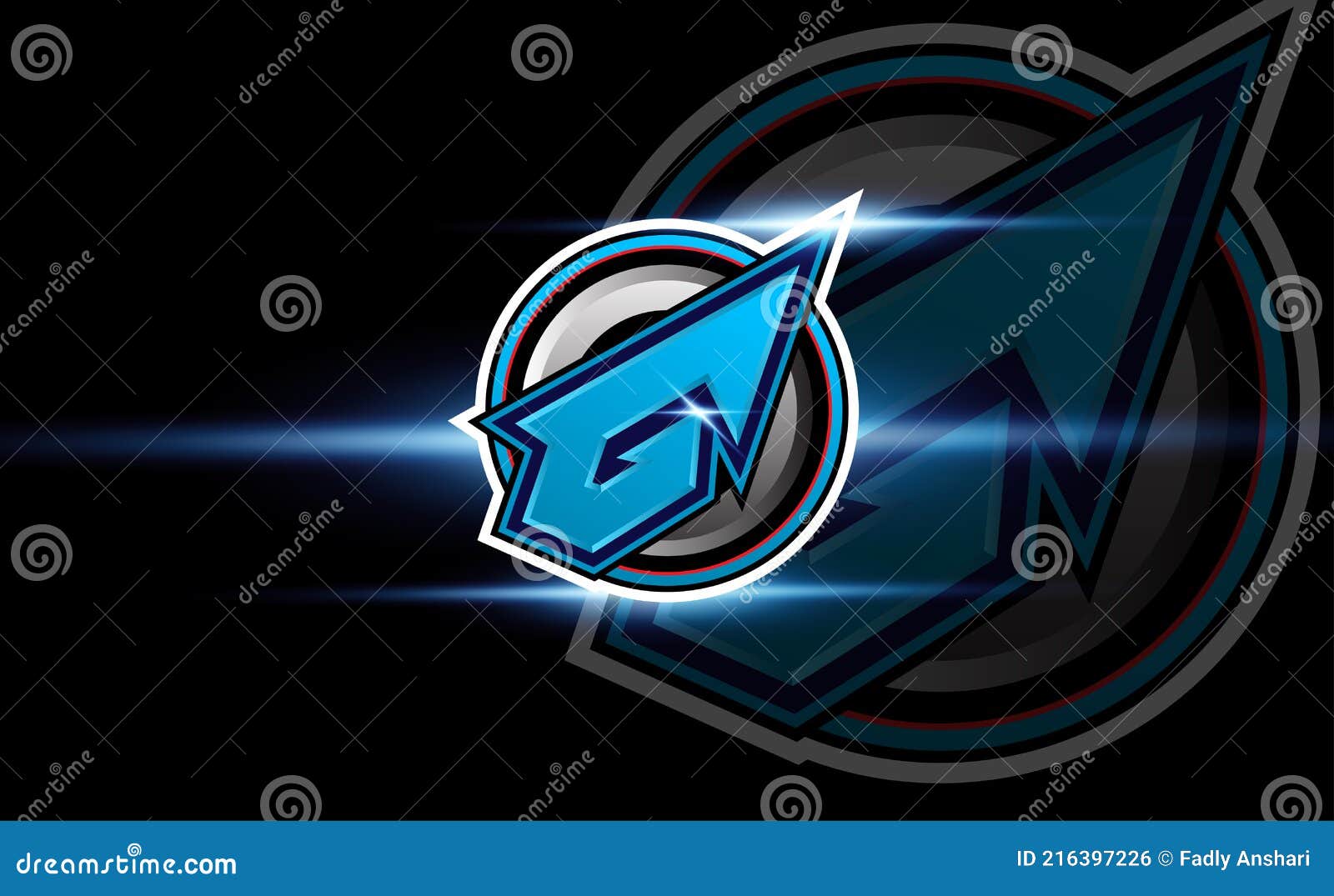 G Monogram Esport Logo Template Stock Vector - Illustration of creative