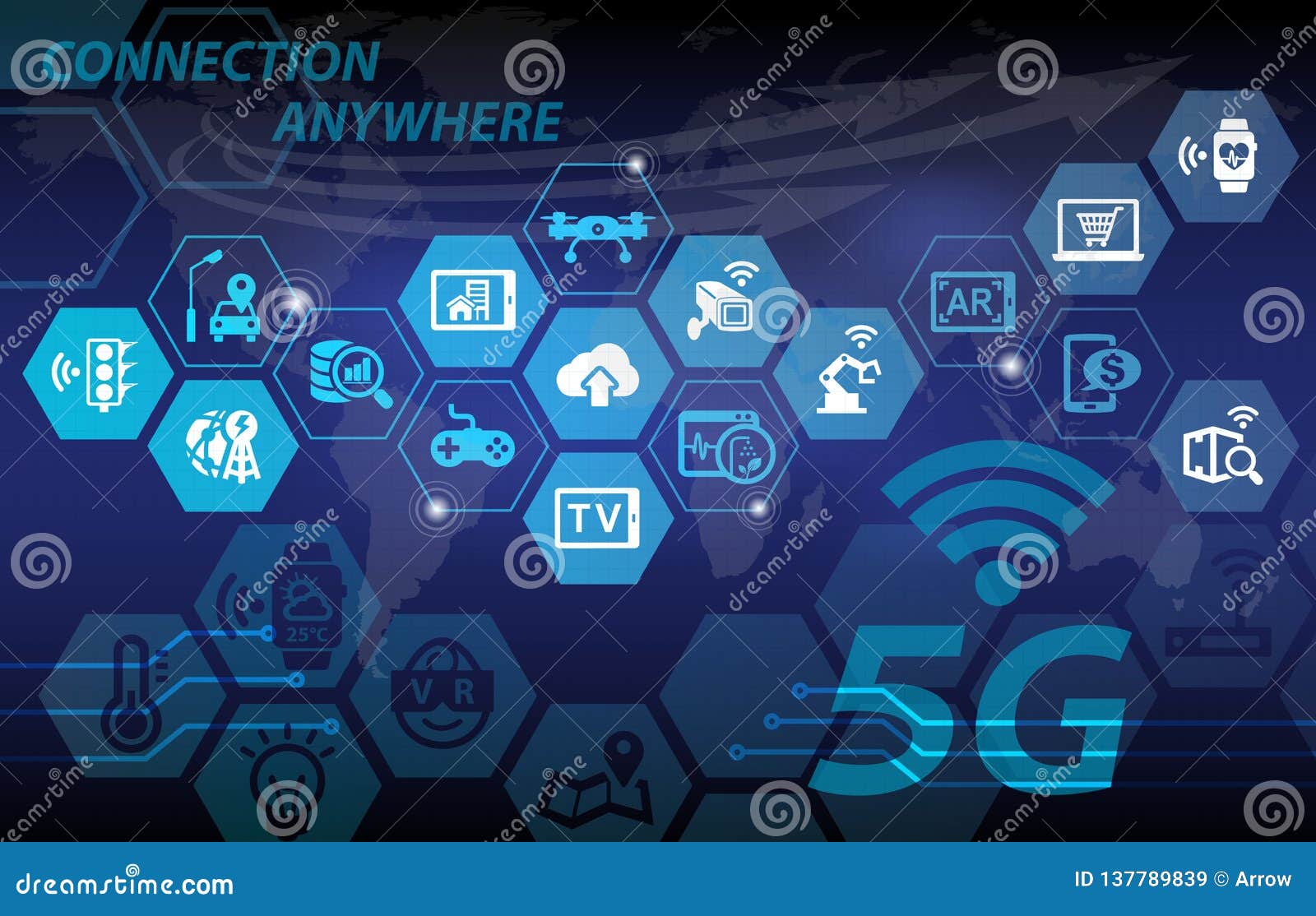 5g network wireless technology connection anywhere