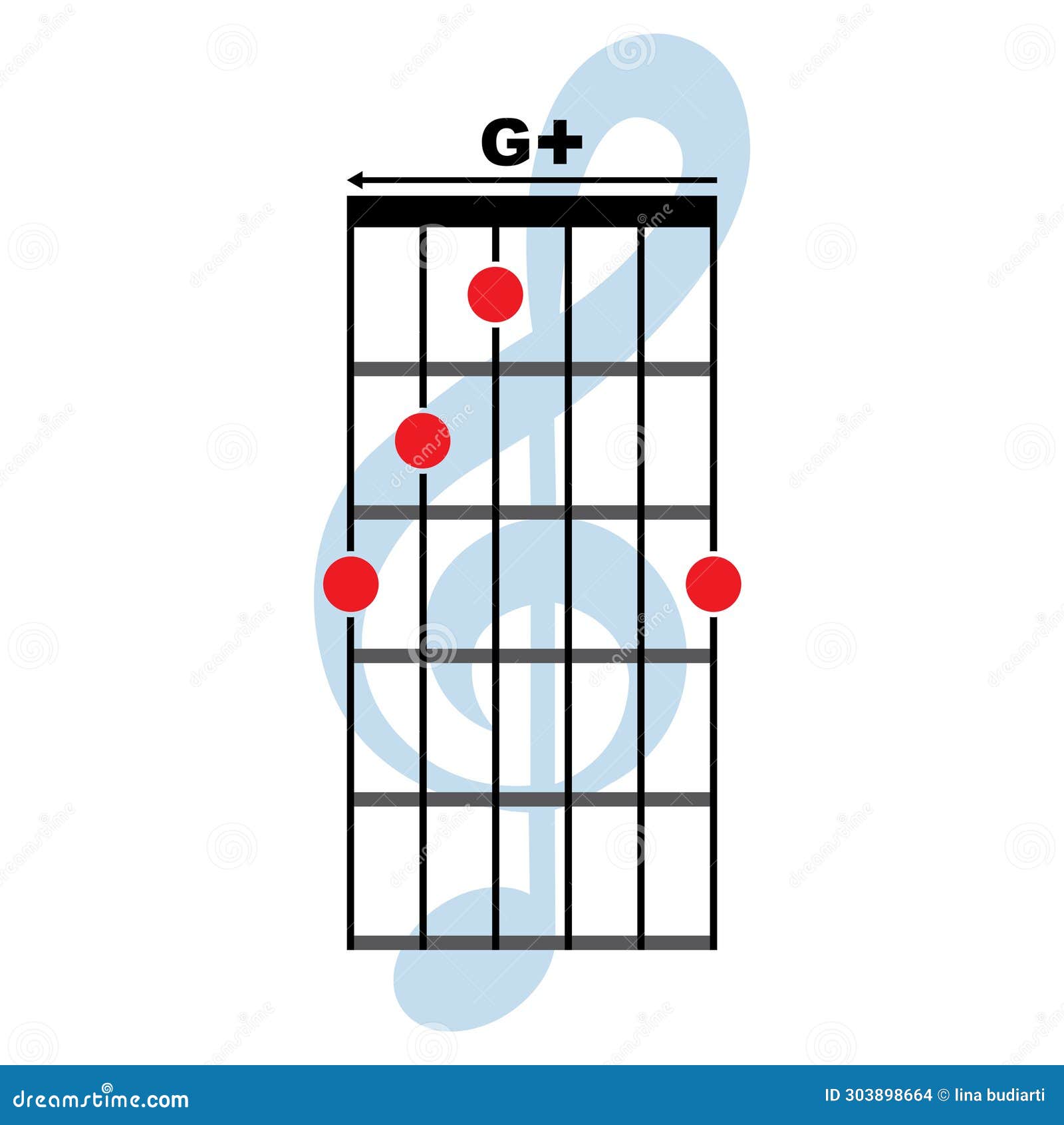 G plus guitar chord icon stock illustration. Illustration of element
