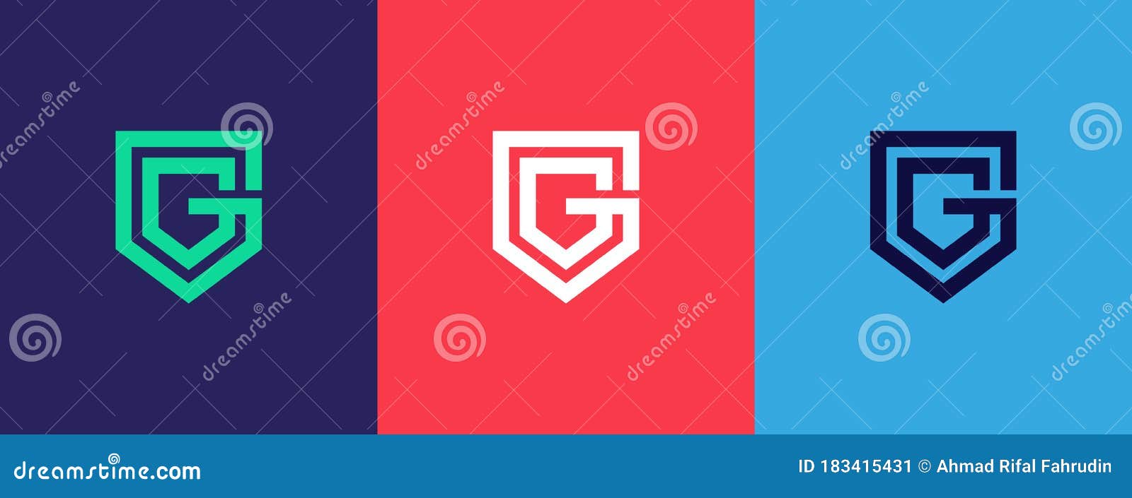 G Shield Logo . Letter G in the Shield . Strong and Bold Logo Design
