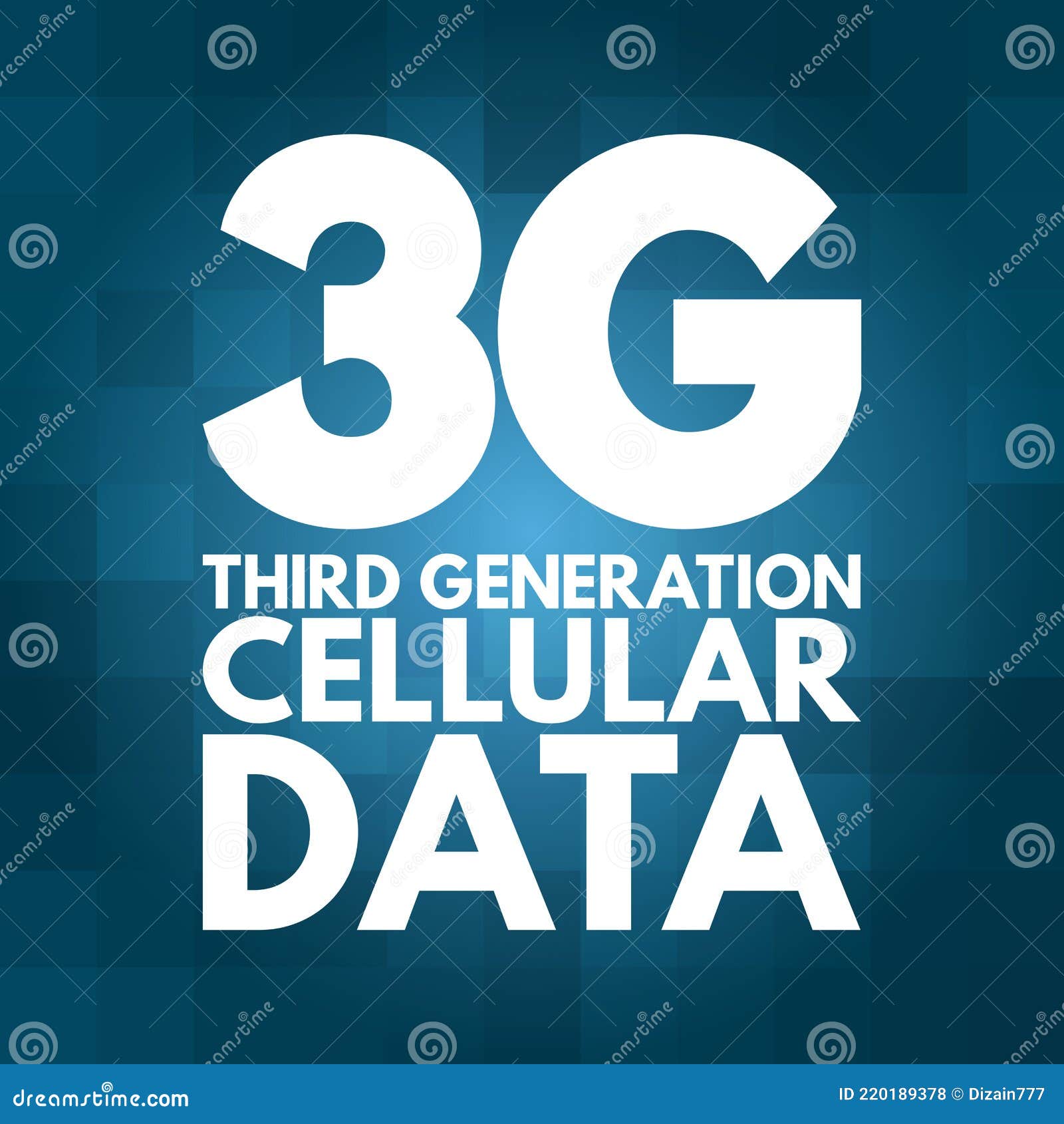 3g third generation cellular data text. technology concept background