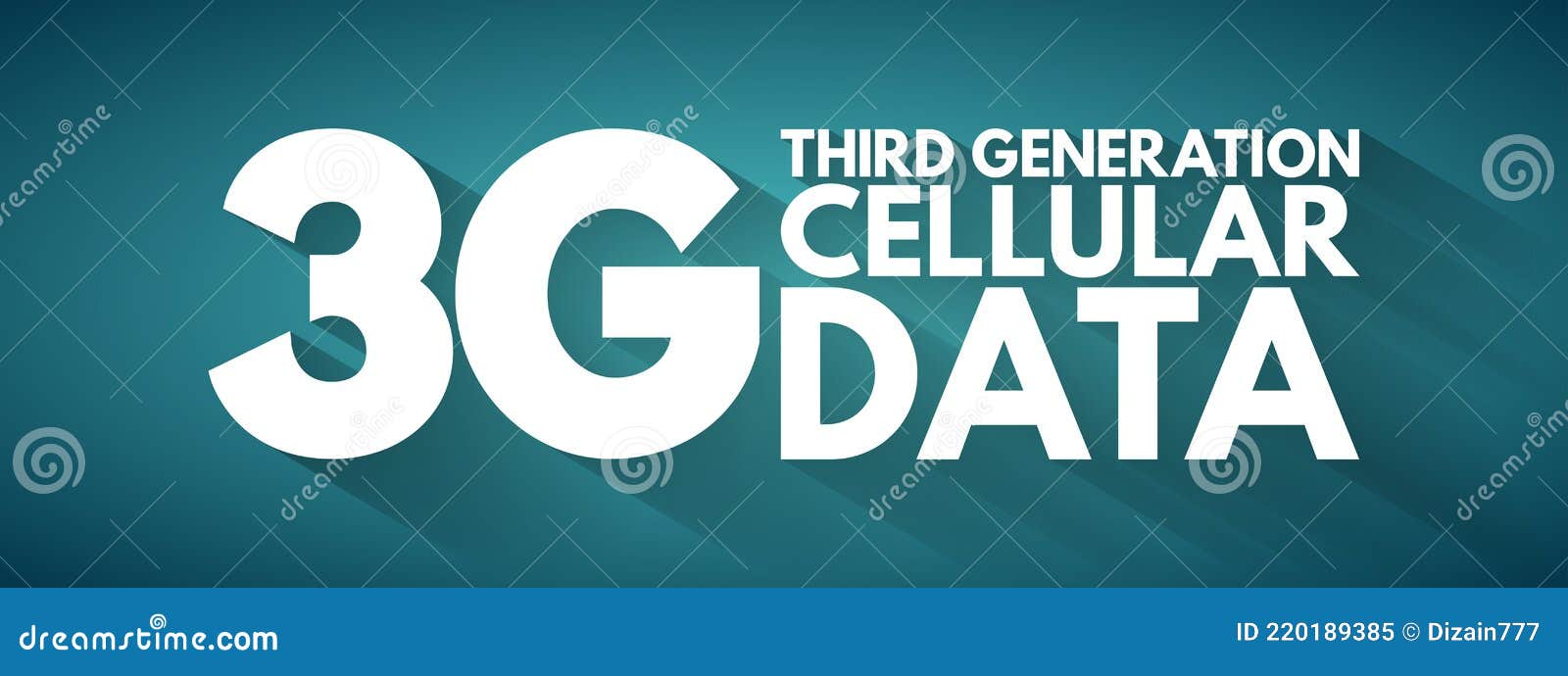 3g third generation cellular data text. technology concept background