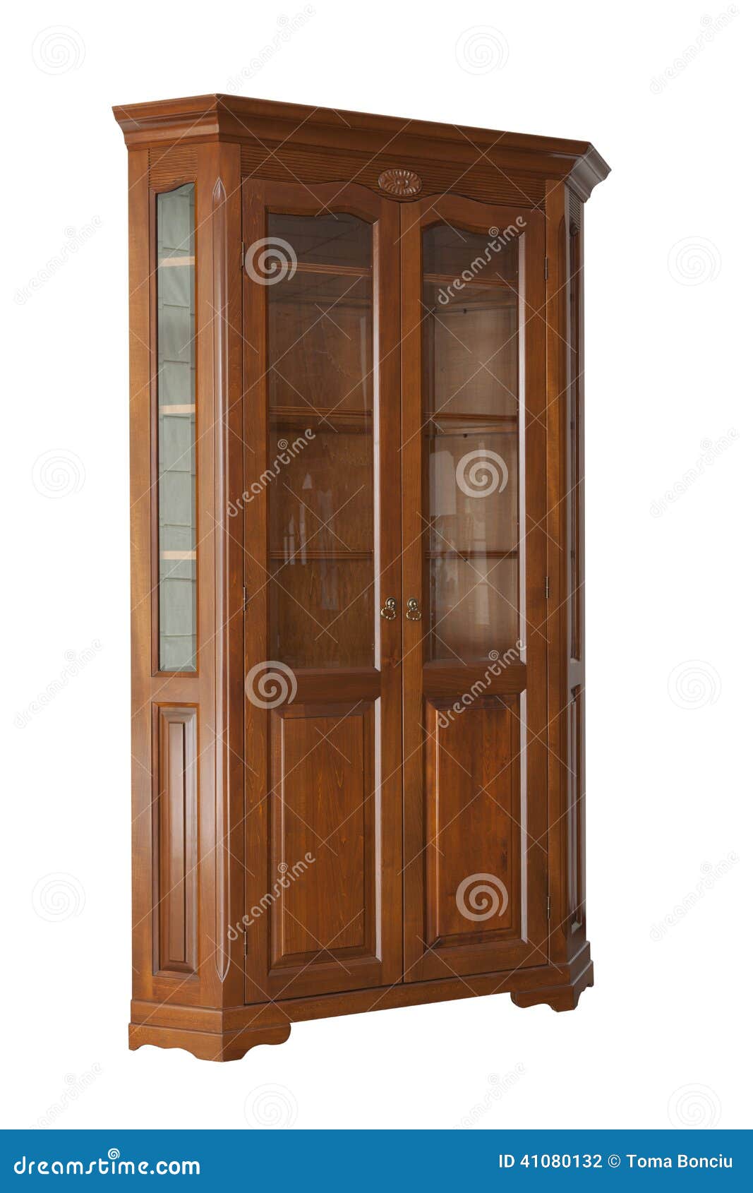 Gabinete De Brown Aislado En Blanco Foto de archivo - Imagen de maneta