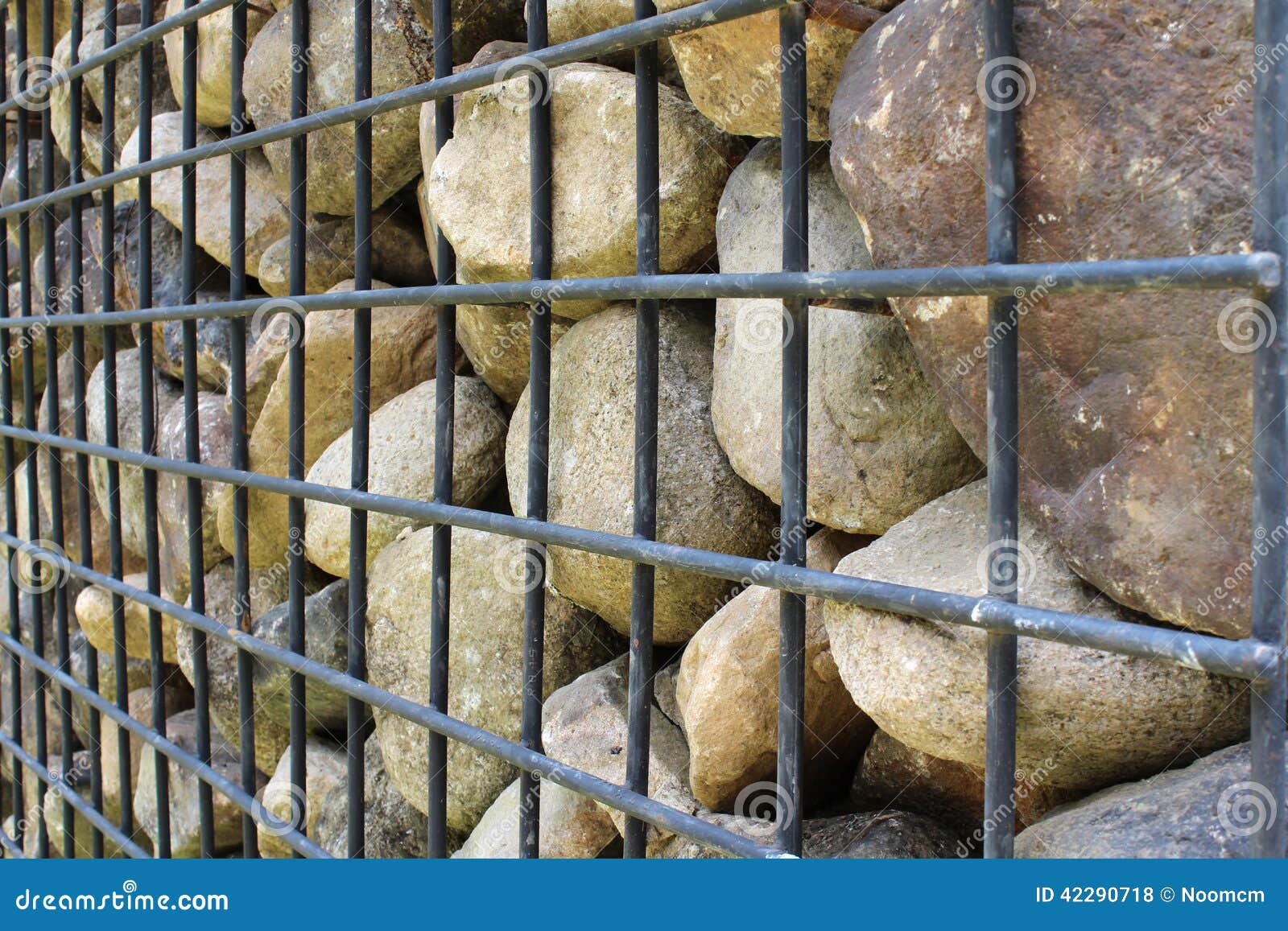 Gabion retaining wall stock photo. Image of gabion, reinforcement