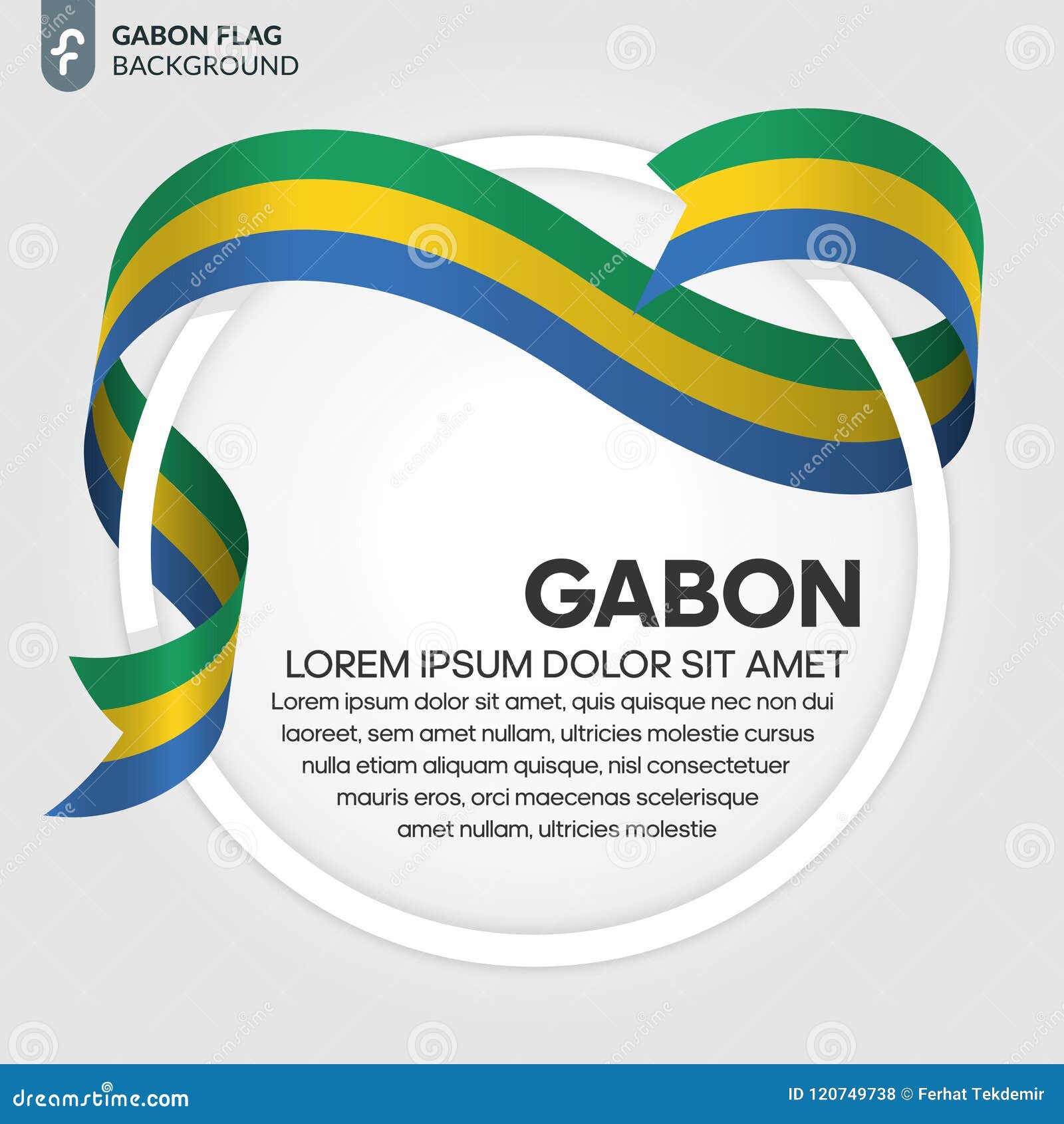 Gabon flag background stock vector. Illustration of background - 120749738