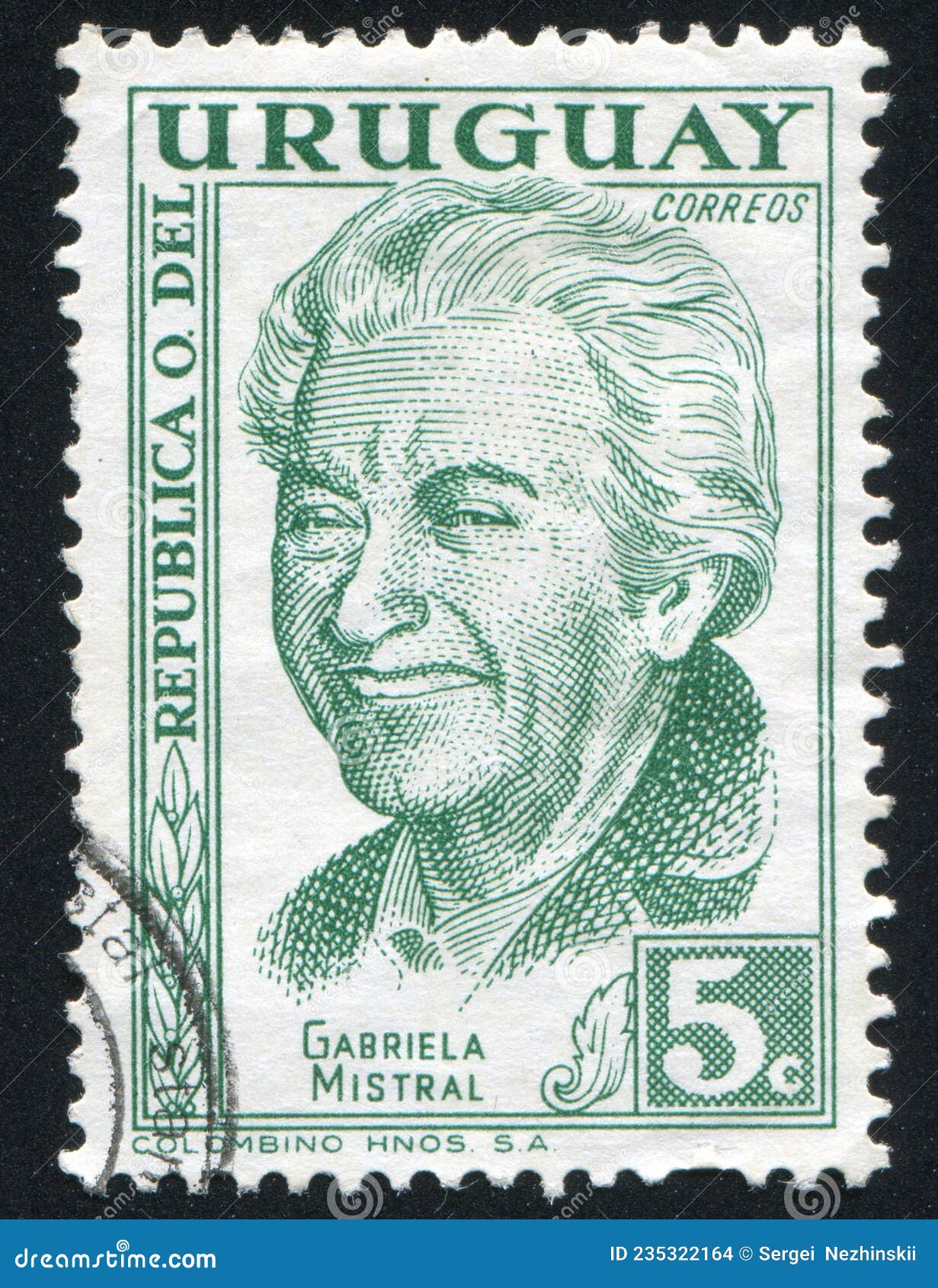 Gabriela Mistral editorial stock image. Image of envelope - 235322164