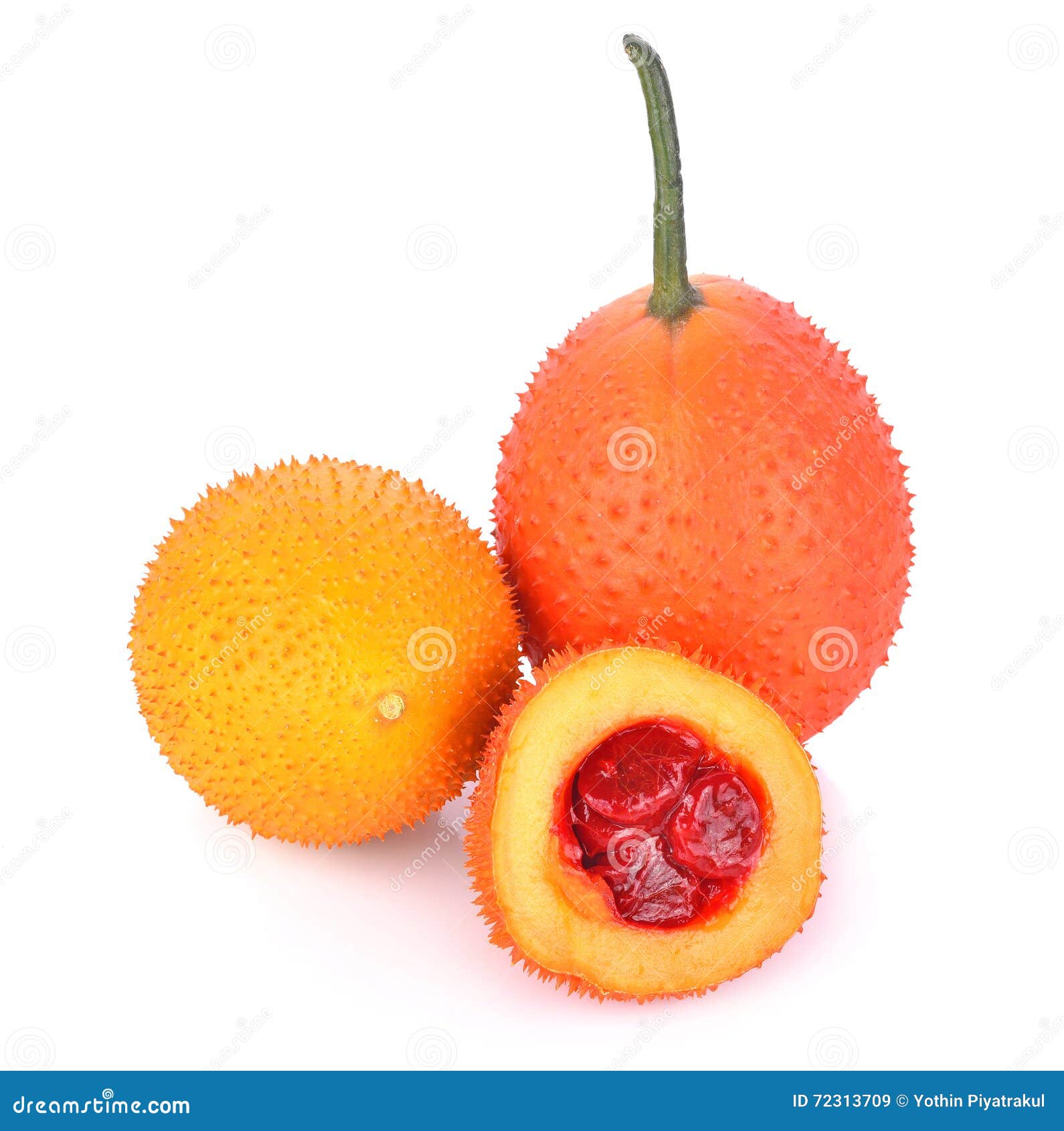 Gac Fruit on White Background Stock Image Image of gourd, fresh 72313709