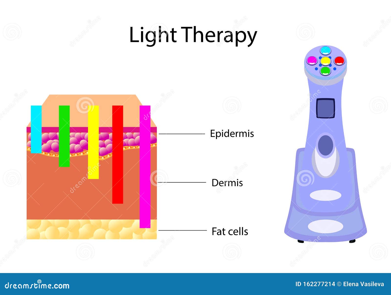 Light Therapy, Phototherapy Or Laser Therapy. Depth Of By