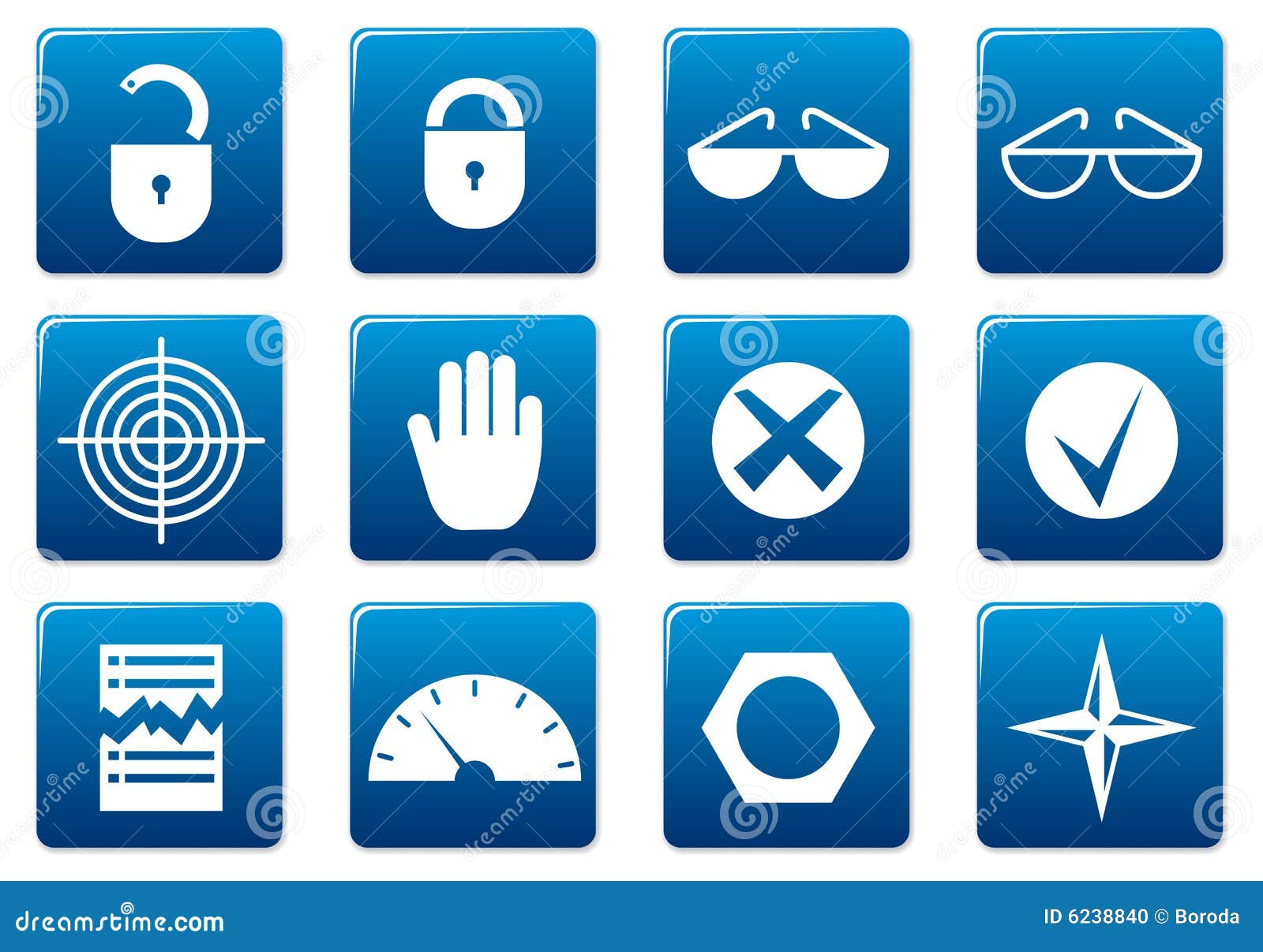 gadget square icons set.