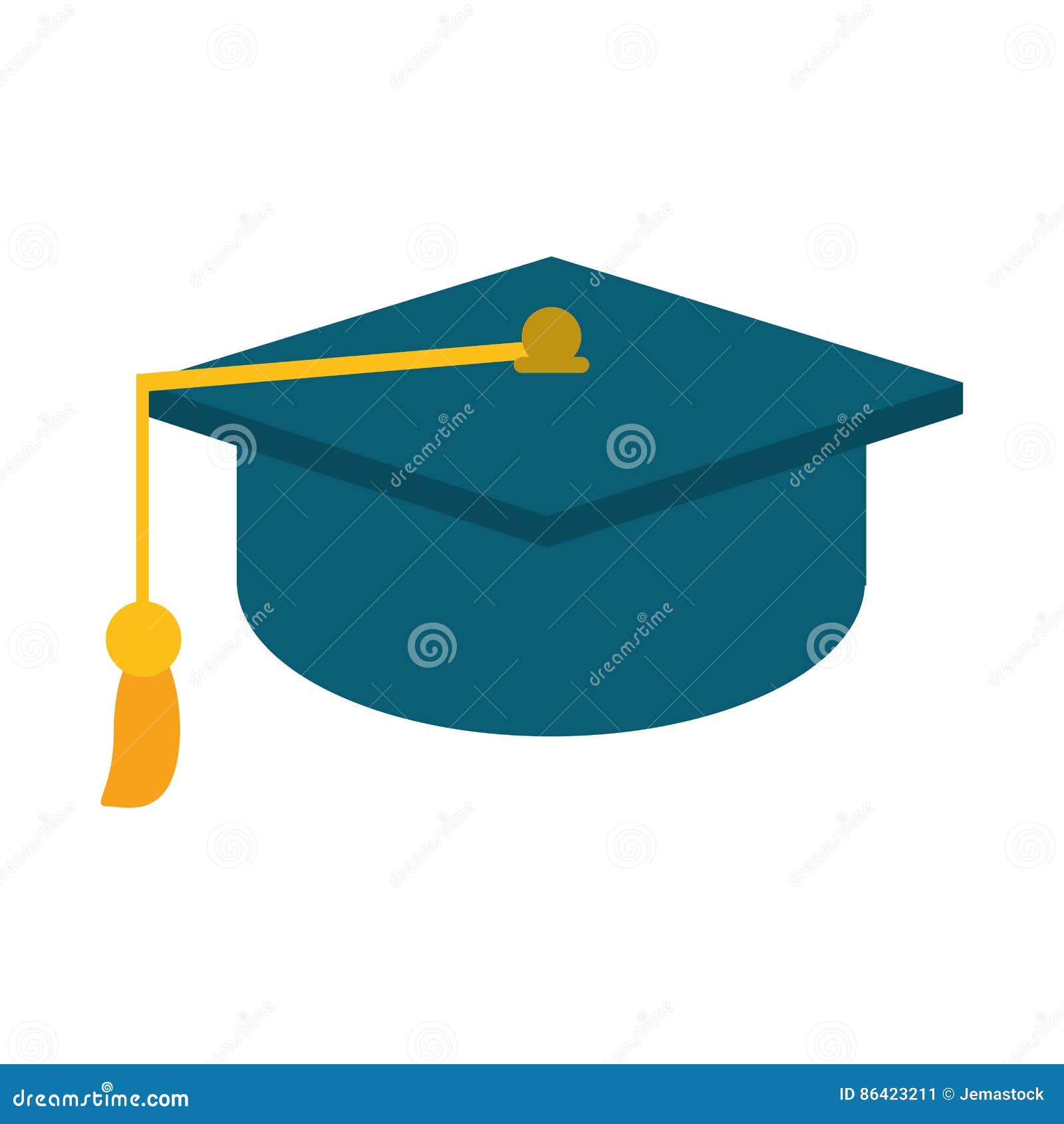 Gaduation Cap Education Symbol Stock Vector - Illustration of ...