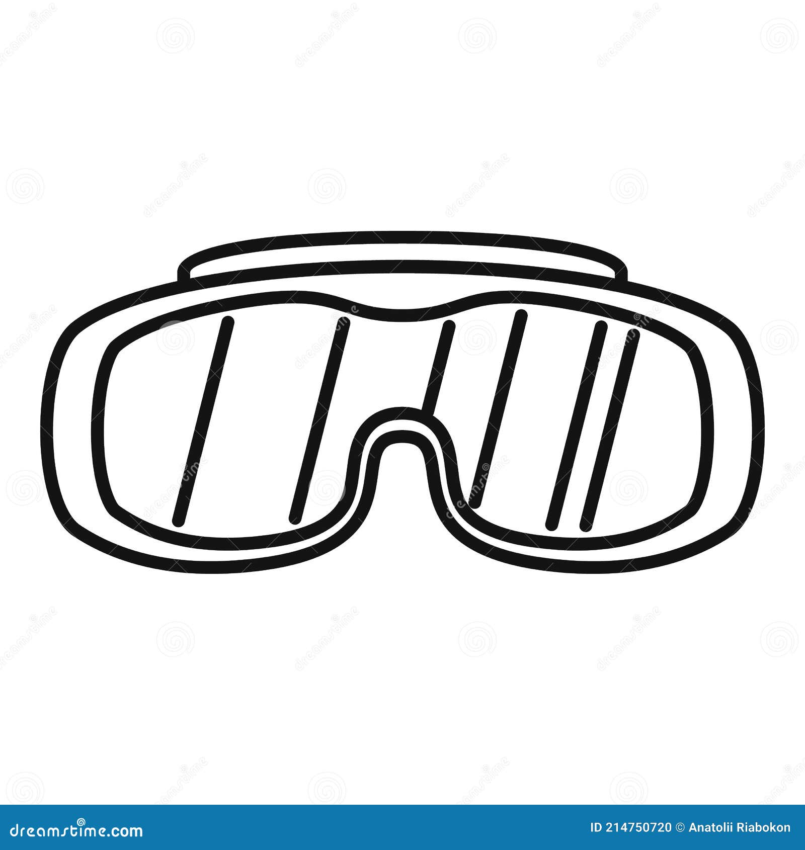 Gafas De Protección De Trabajo Icono Estilo De Contorno Ilustración del  Vector - Ilustración de filtro, cara: 214750720