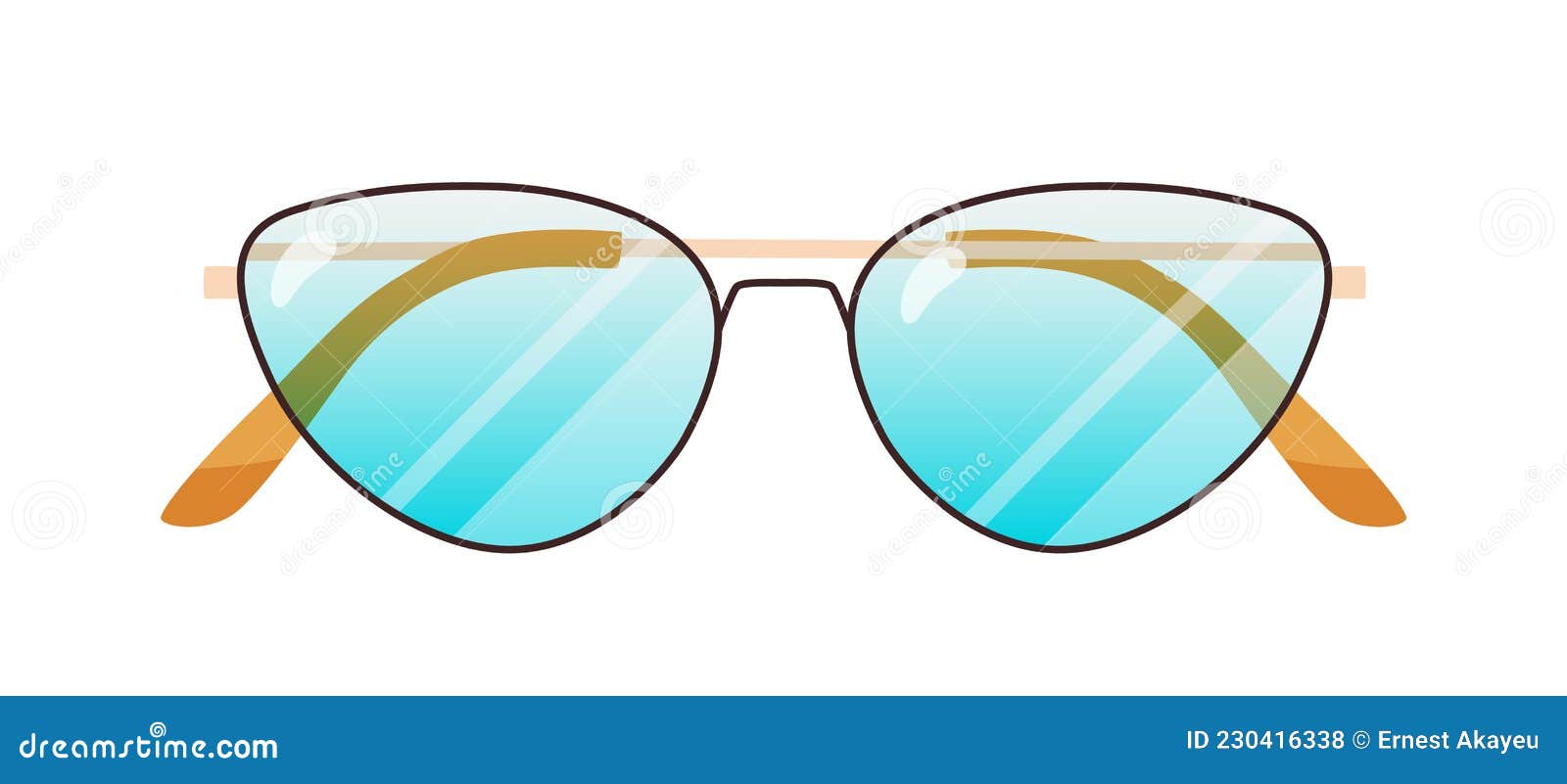 Jadeo Sin lugar a dudas Preparación Gafas De Sol De Moda Con Forma De Lentes De Ojos De Gato Y Borde De Metal  Delgado. Un Par Elegante De Gafas De Sol. Ropa De Ojos P Ilustración del  Vector -