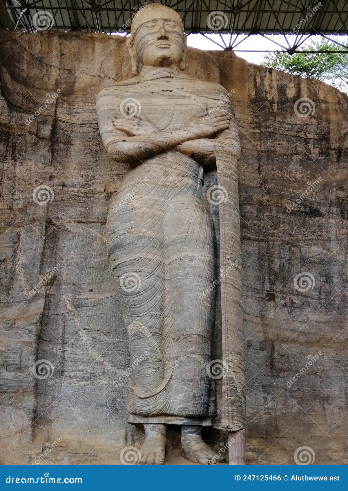 gal viharaya temple buddha& x27;s statue, historical place