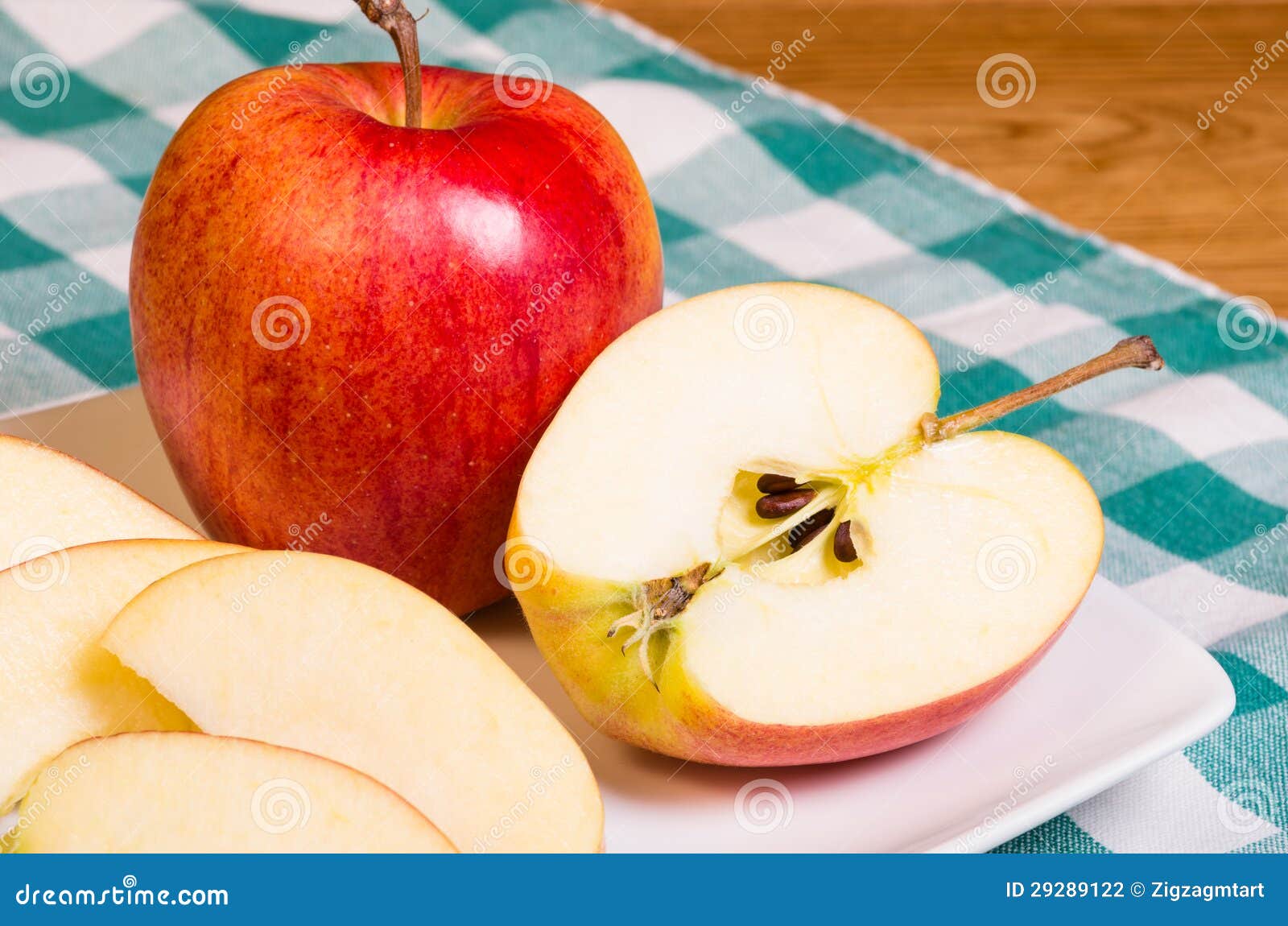 Gala Apple Sliced on a Plate Stock Photo Image of gala, organic 29289122