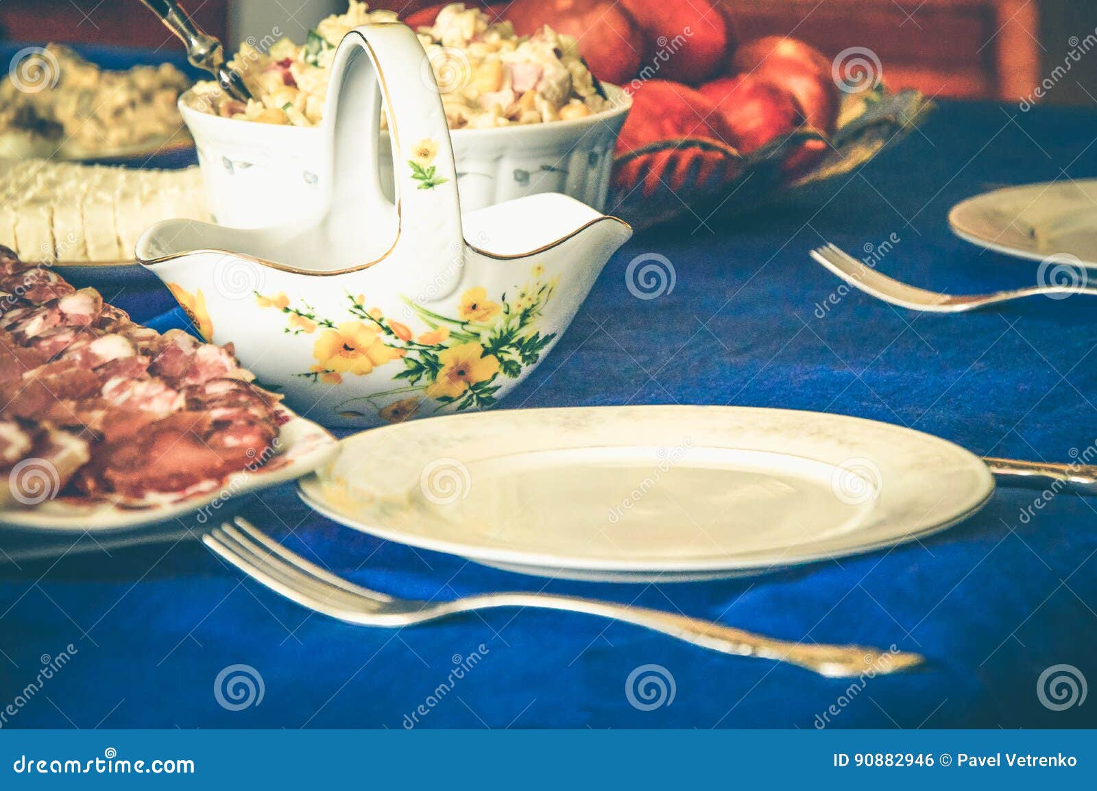 Gala Dinner Feast Meat Hunger Dainty Stock Photo Image of brown