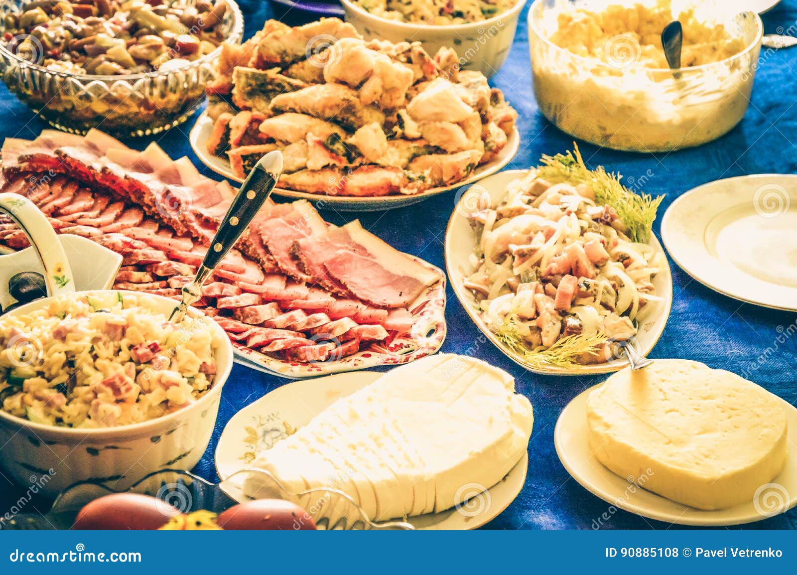 Gala Dinner Feast Meat Hunger Dainty Stock Photo Image of mushroom