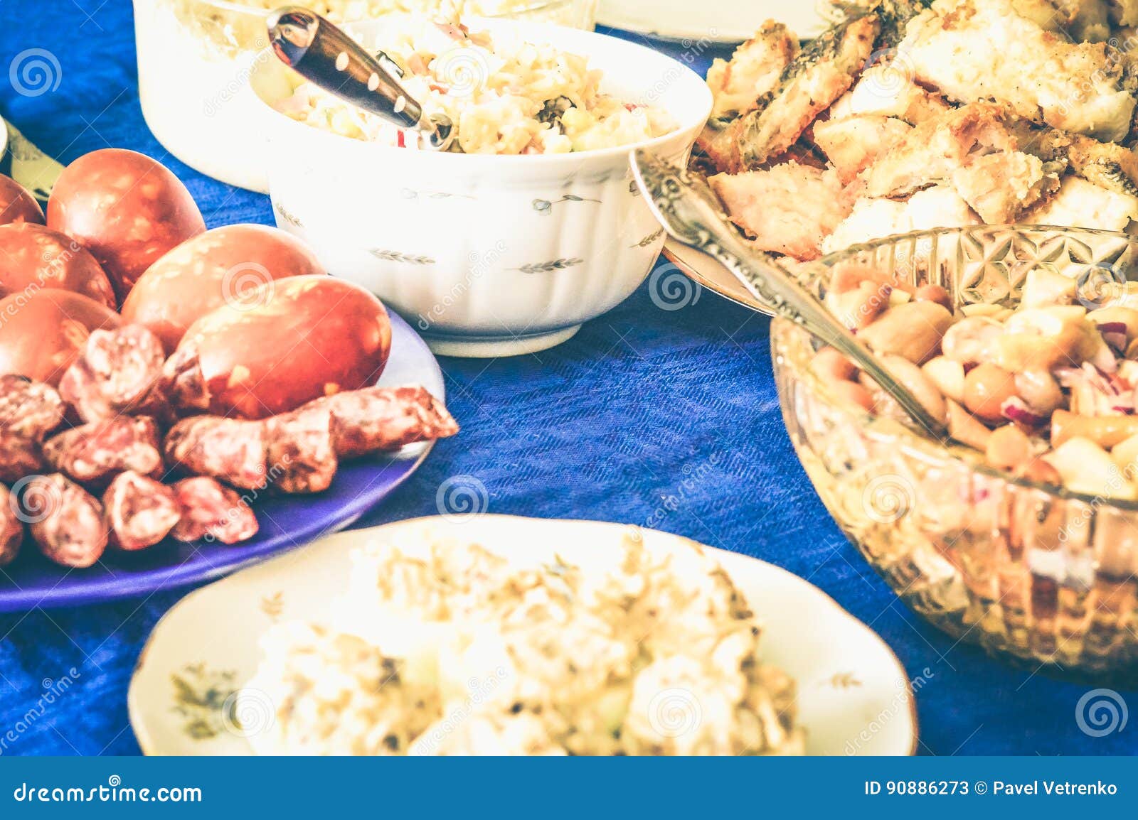 Gala Dinner Feast Meat Hunger Dainty Stock Image Image of metal