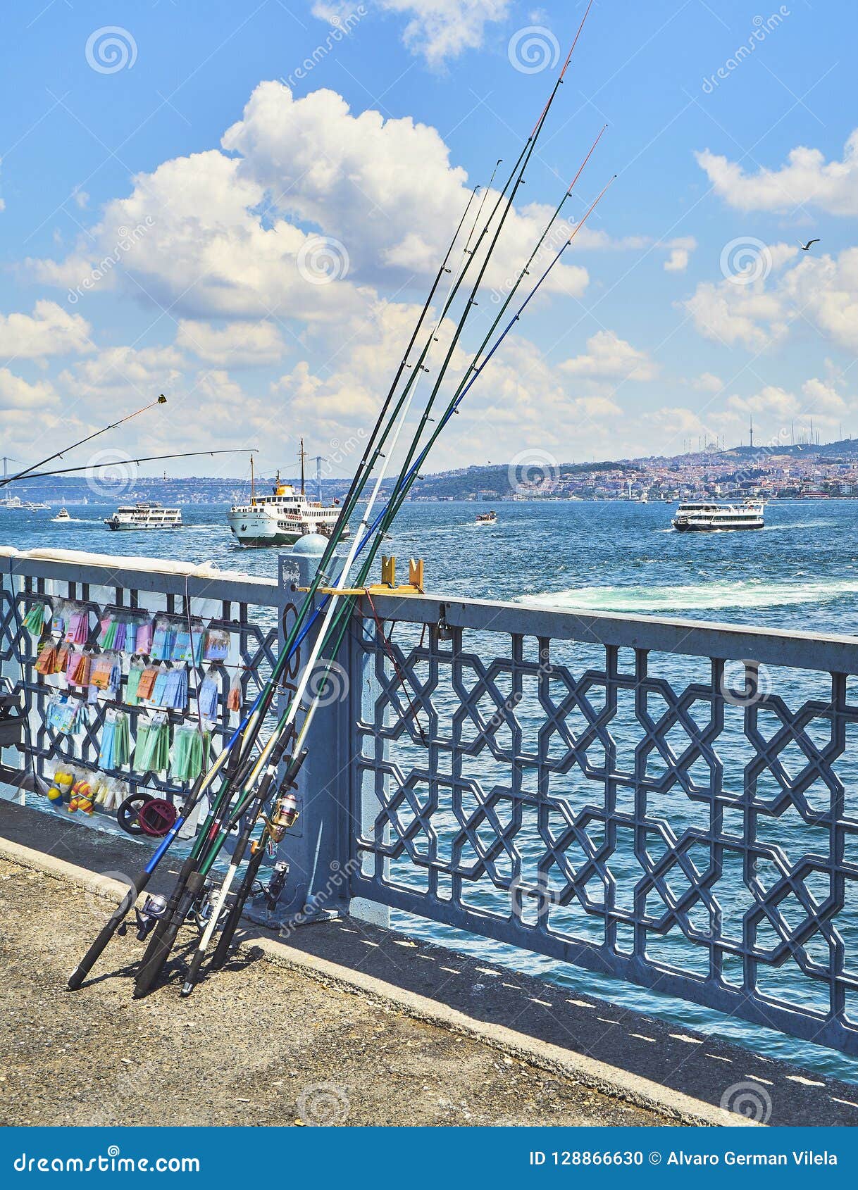 Galata Bridge Over the Golden Horn Bay. Istanbul, Turkey