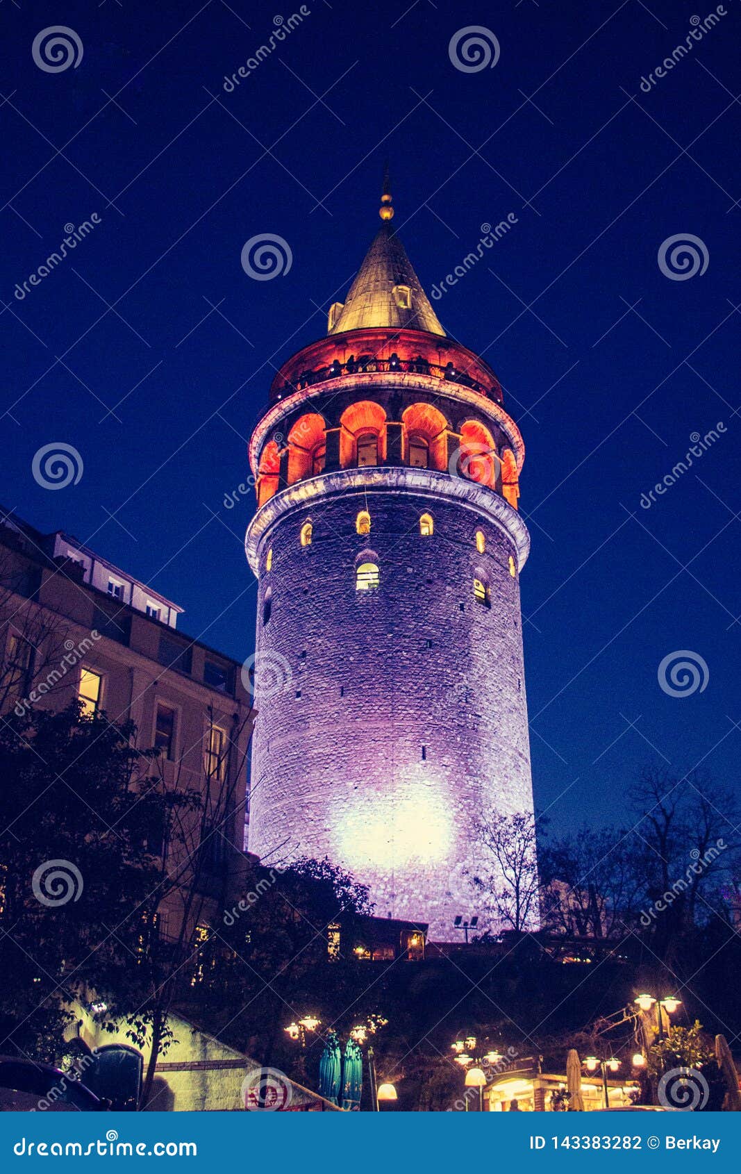 Galata Tower from Ancient Times in Istanbul Stock Photo Image of
