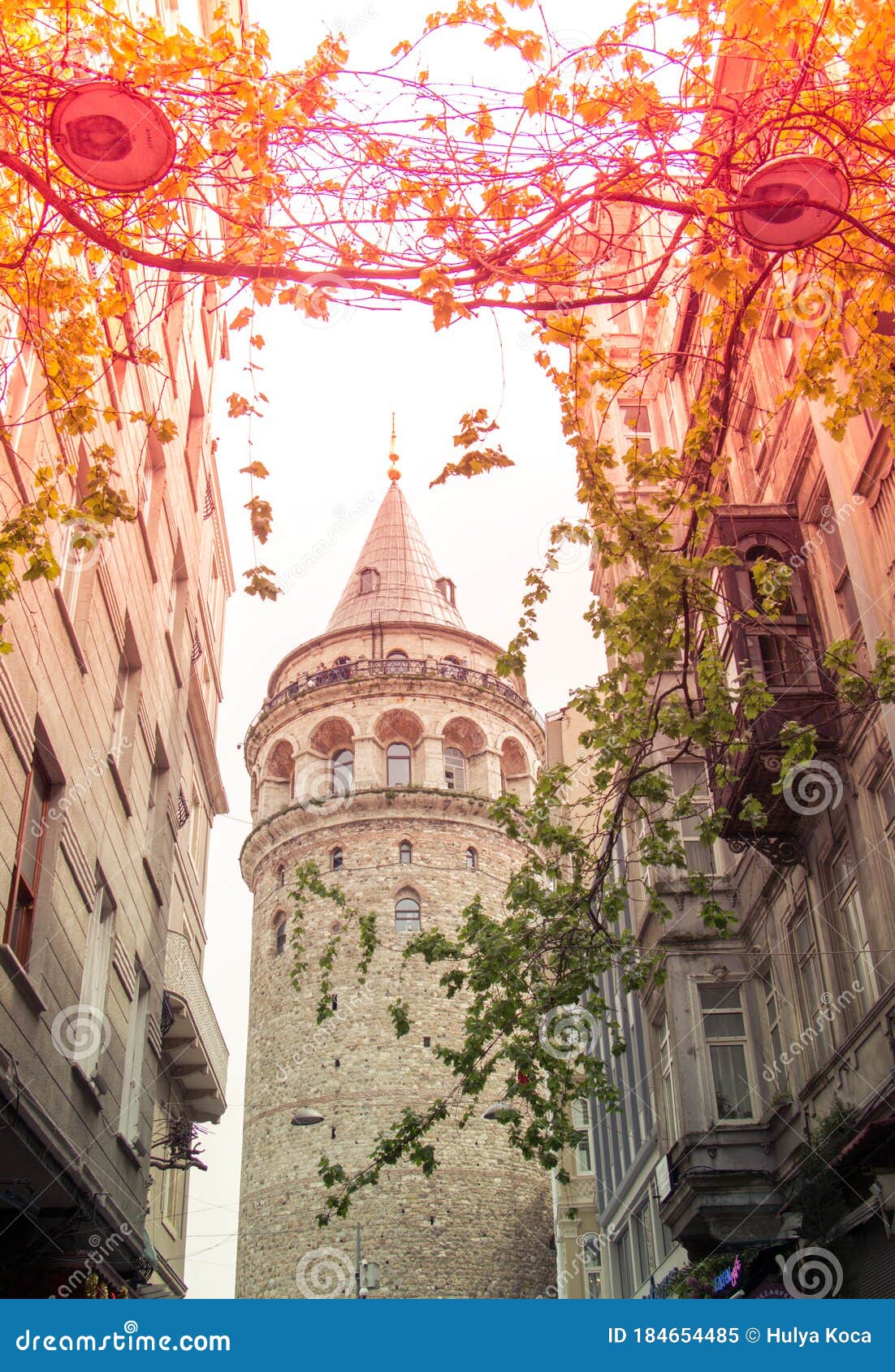 Galata Tower from Ancient Times in Istanbul Stock Image Image of