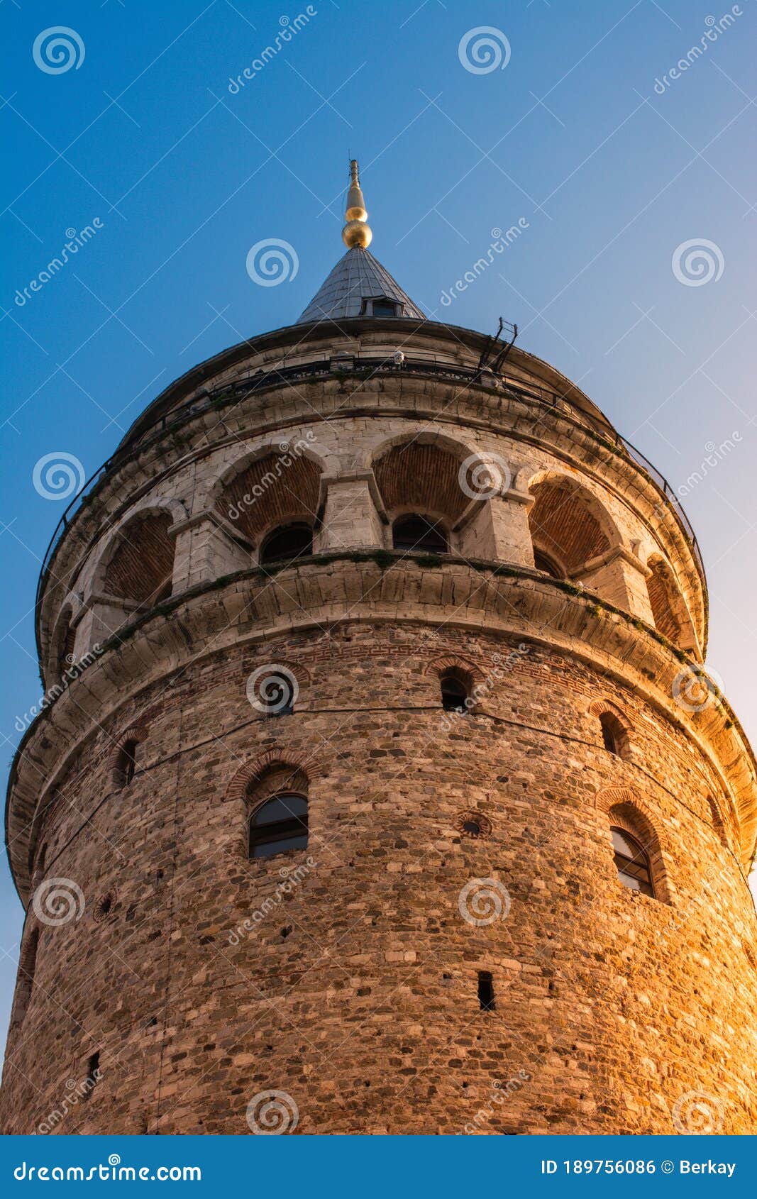 Galata Tower from Ancient Times in Istanbul Stock Photo Image of